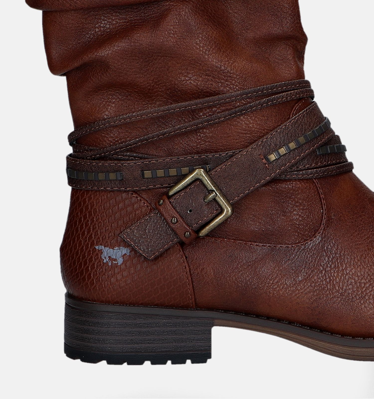 Mustang Cognac Korte Laarzen Dames Laarzen Online op TORFS.BE