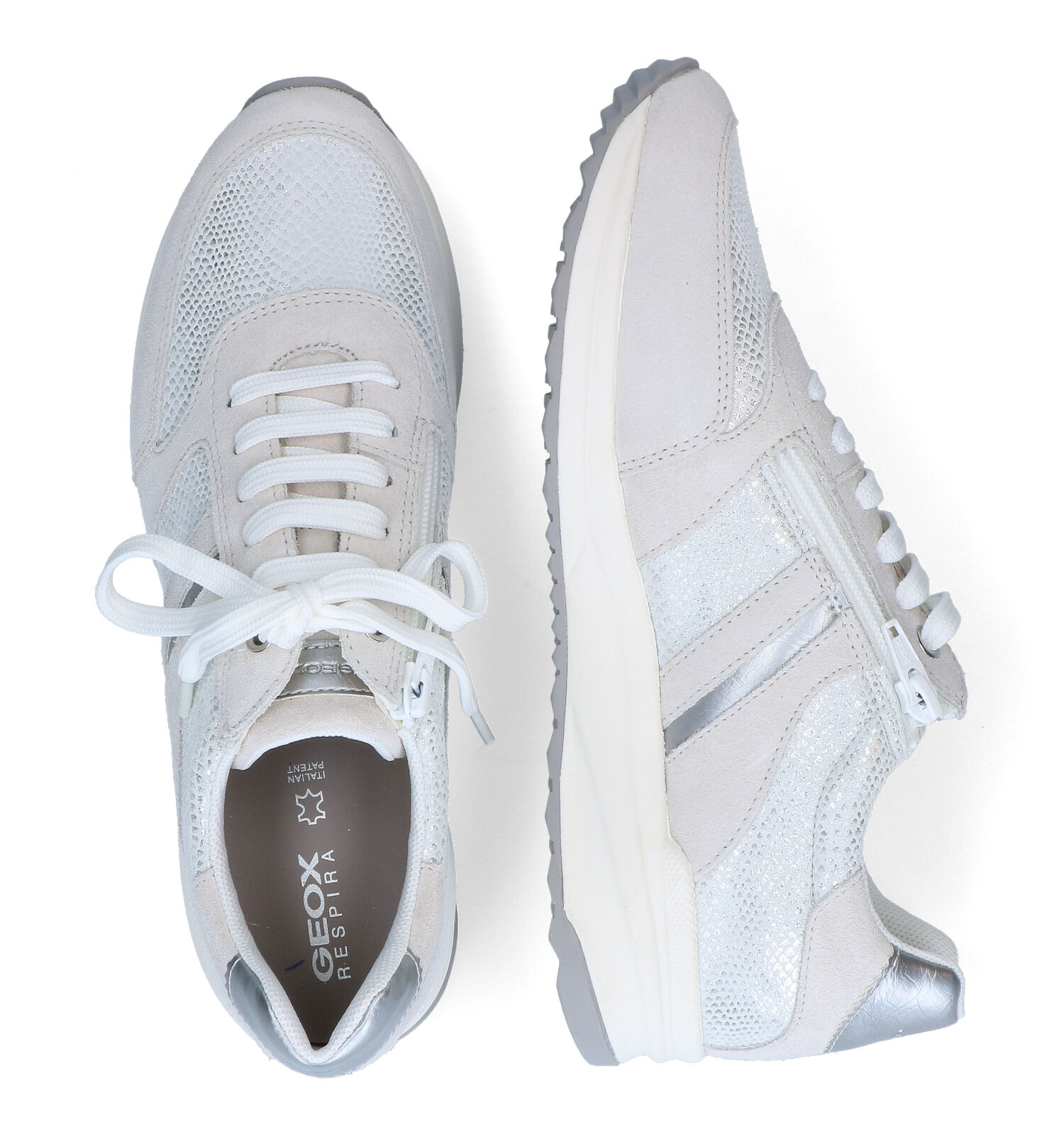 Geox Airell Ecru Sneakers Dames Casual sneakers | TORFS.BE