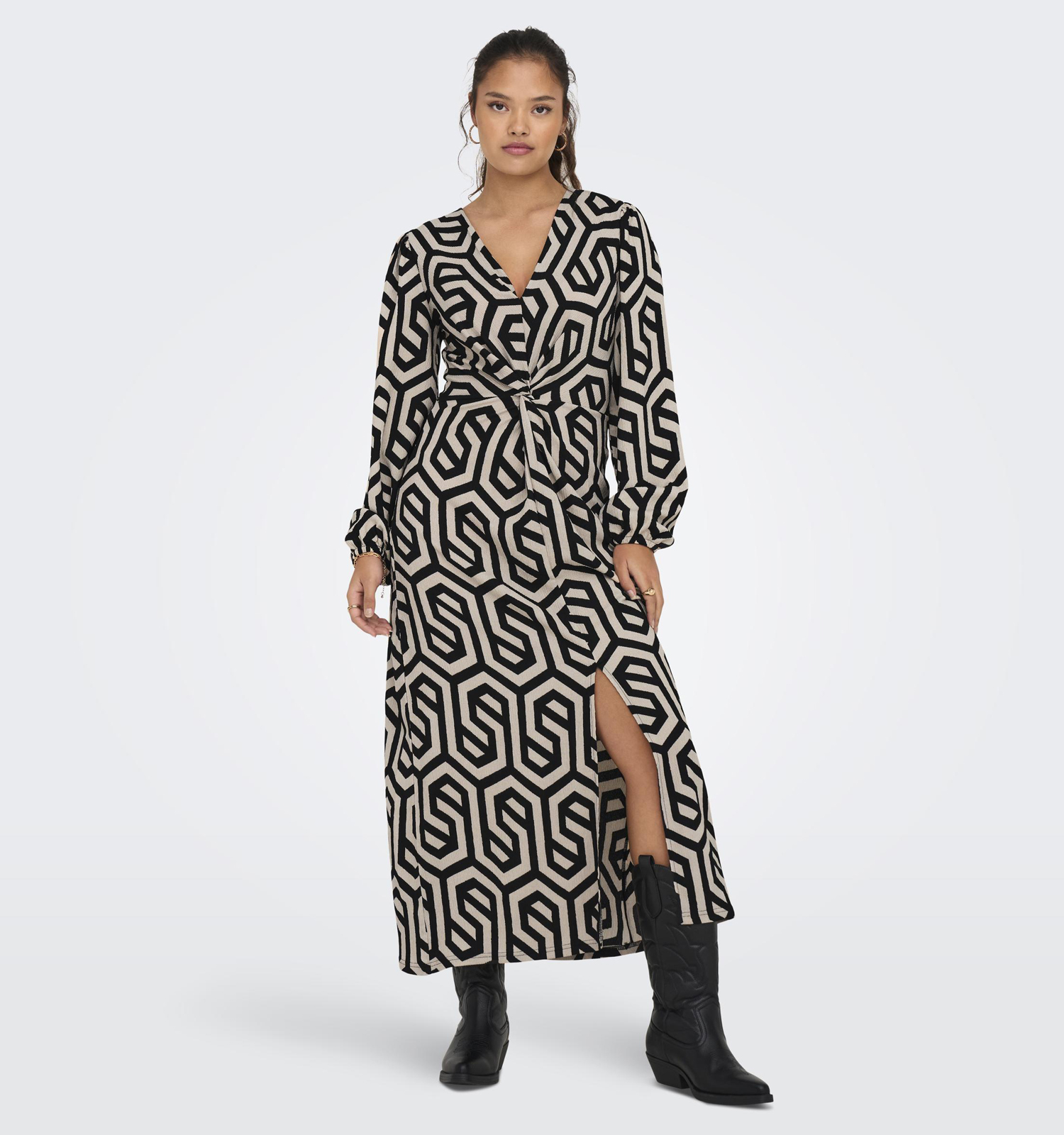 Jurk met splitdetail voor dames in Groen