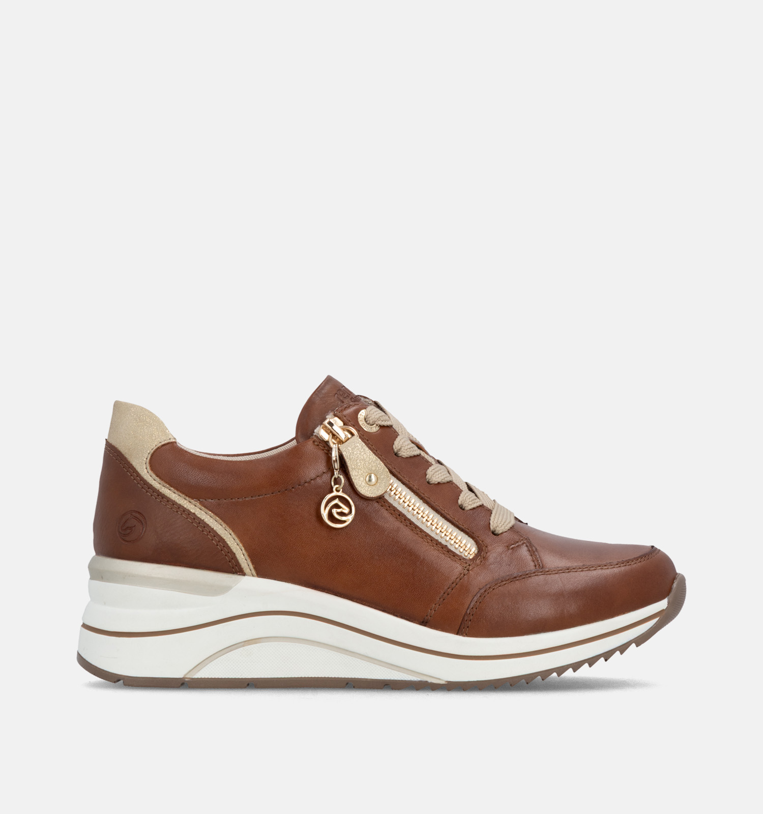Remonte Cognac Sneakers met Sleehak