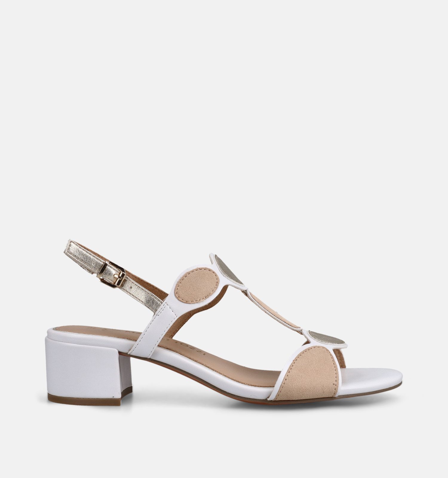 Marco Tozzi Sandales à talons en Écru