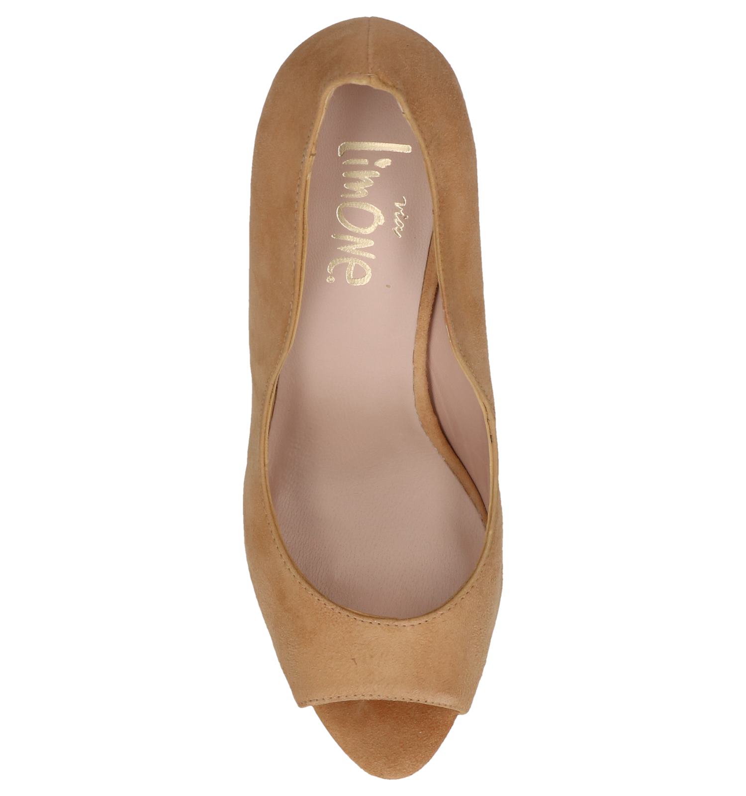 Cognac Pumps met Open Teen Via Limone Dames Pumps Online op