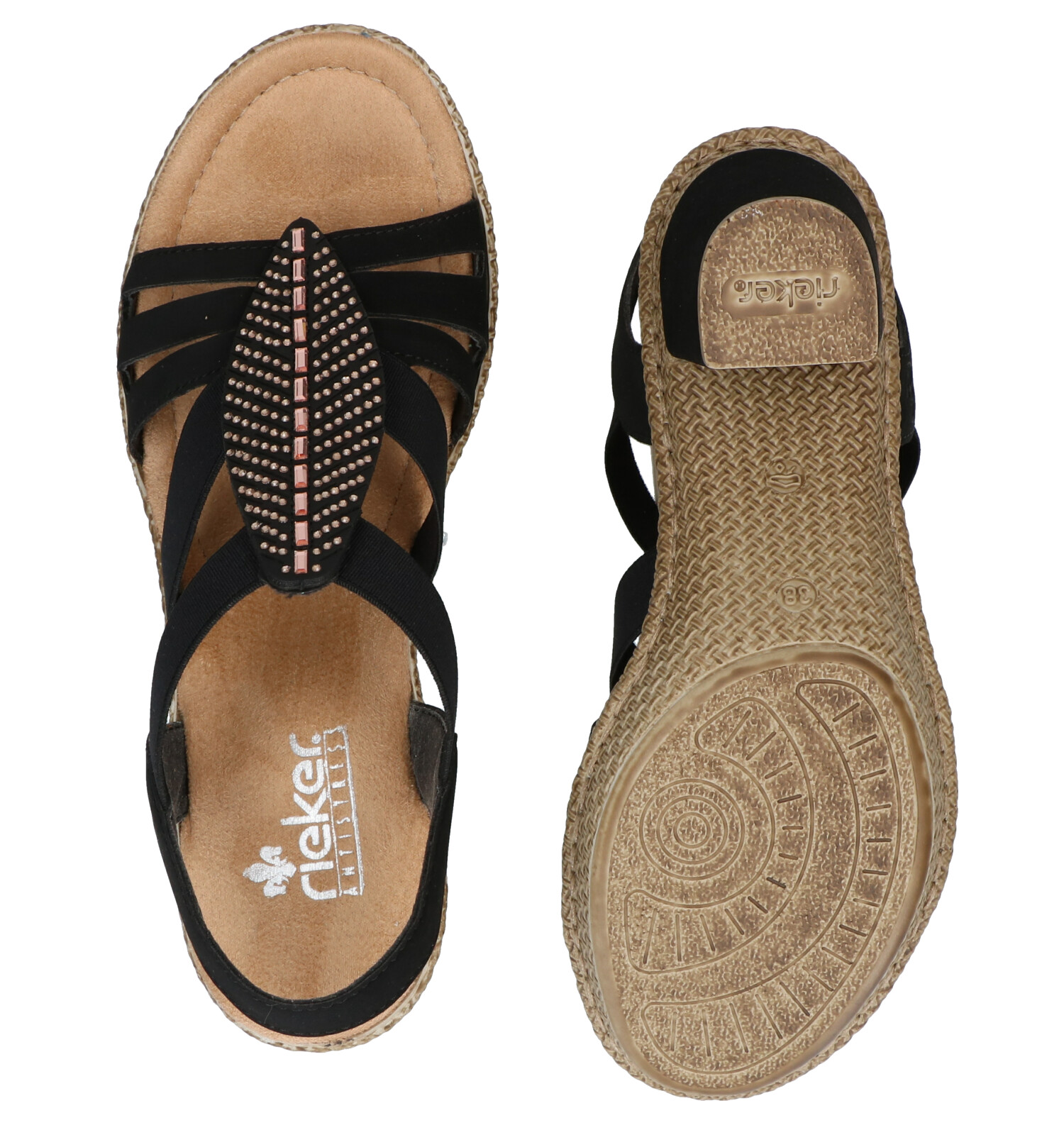 Rieker Zwarte Sandalen | TORFS.BE | Gratis verzend en retour