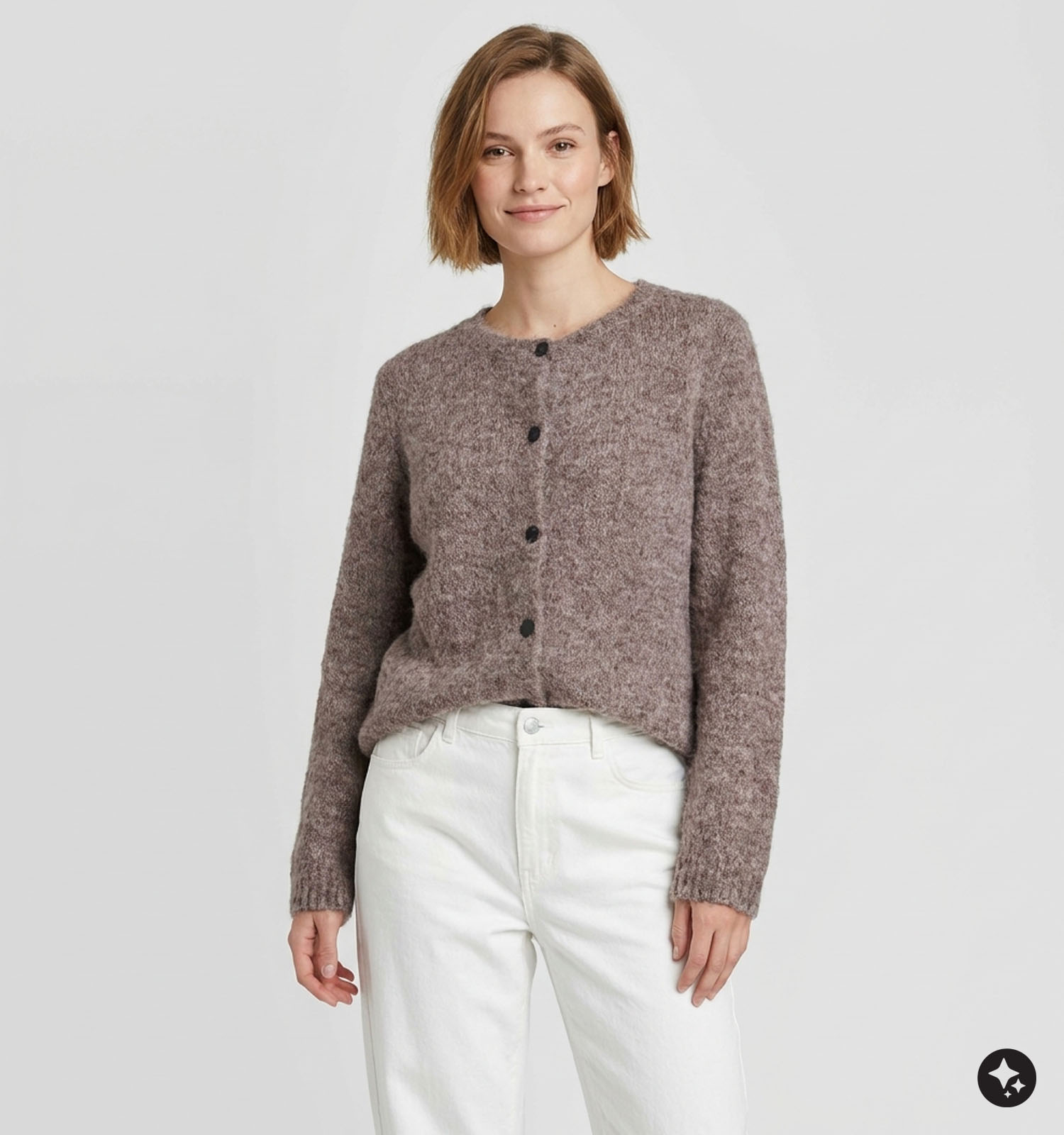 Vero Moda Curve Novah Bruine Cardigan