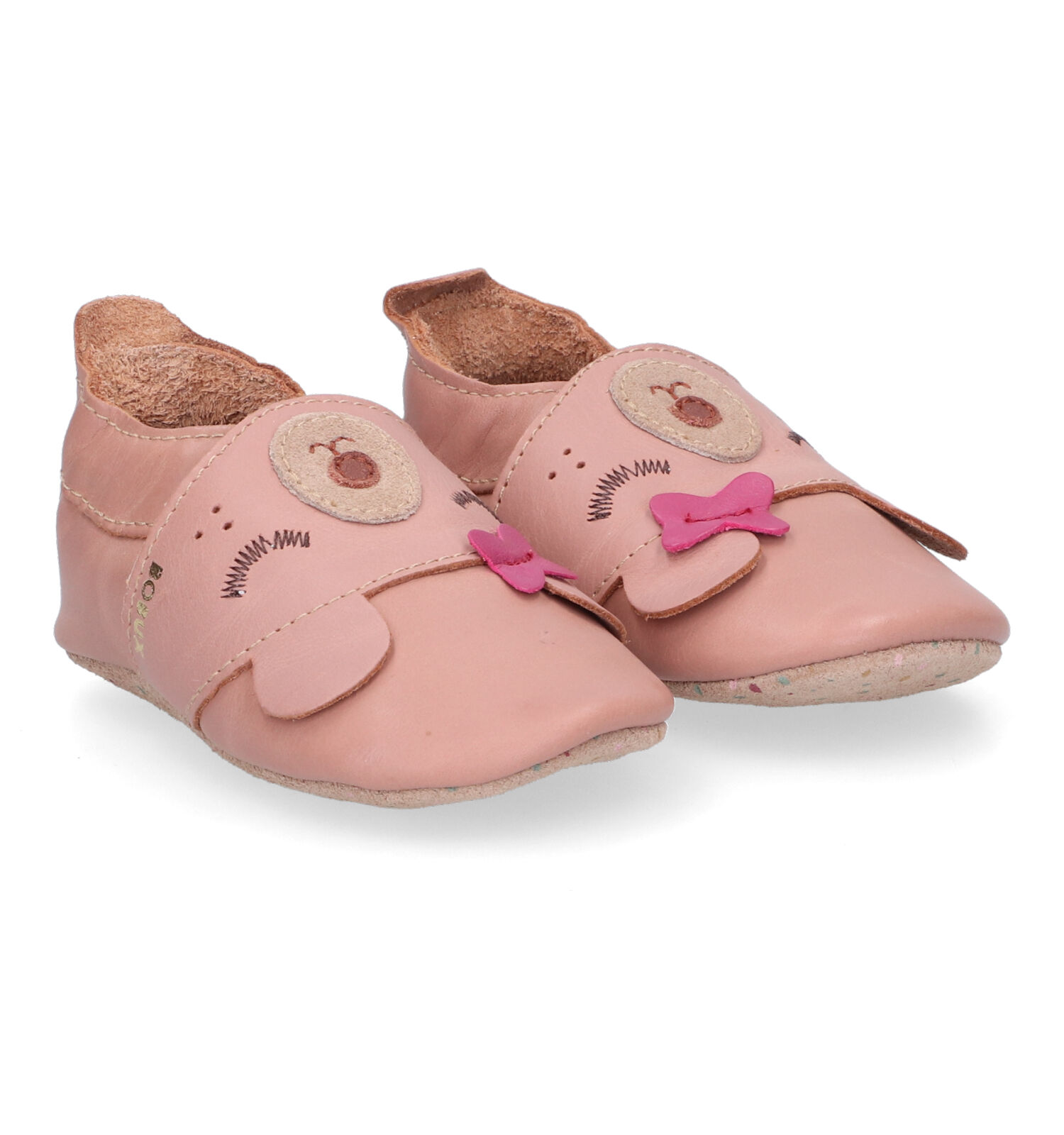 Chaussons souples fourrés Pink Stars TITOT - Maman Natur'elle