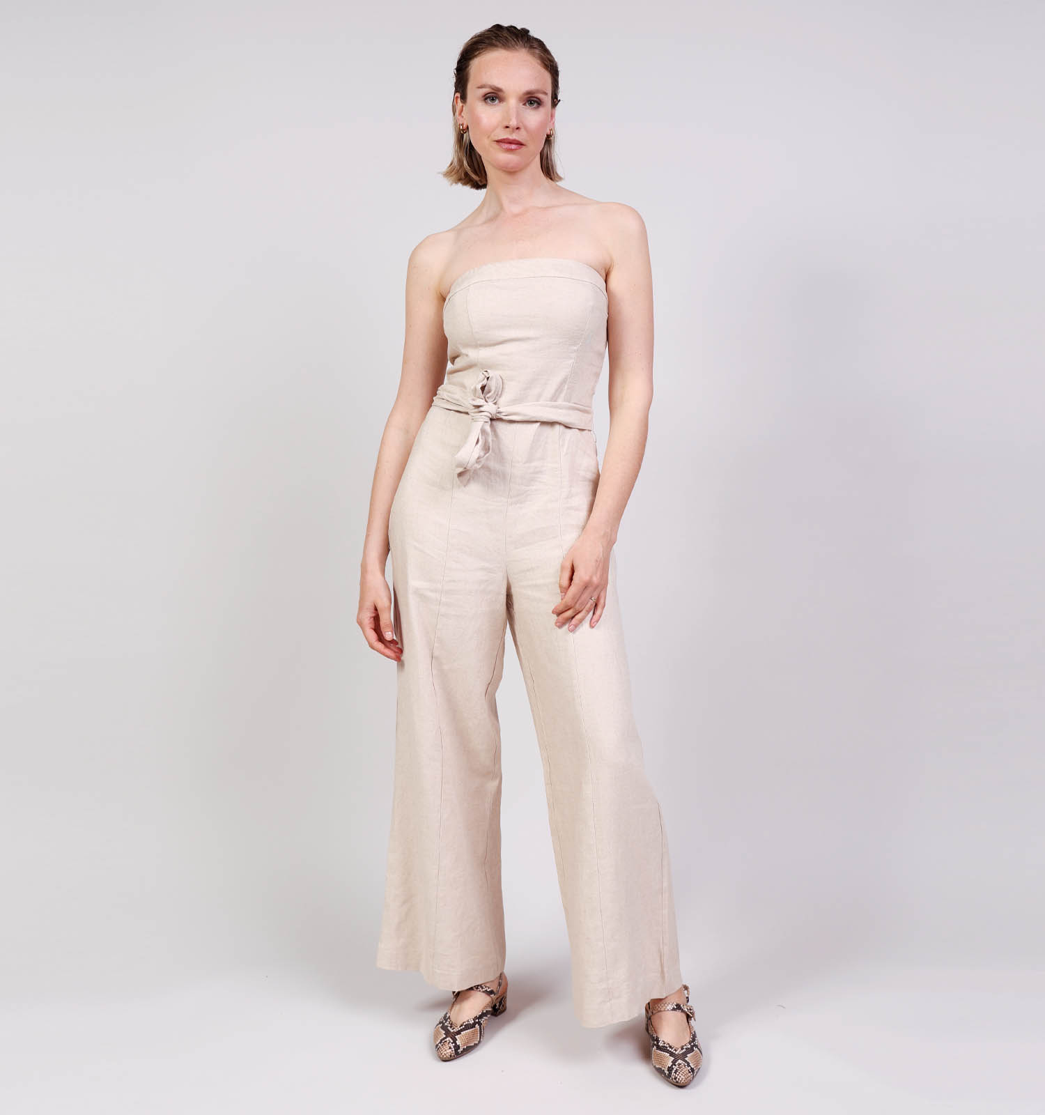 Guess Warm Slate Beige Jumpsuit
