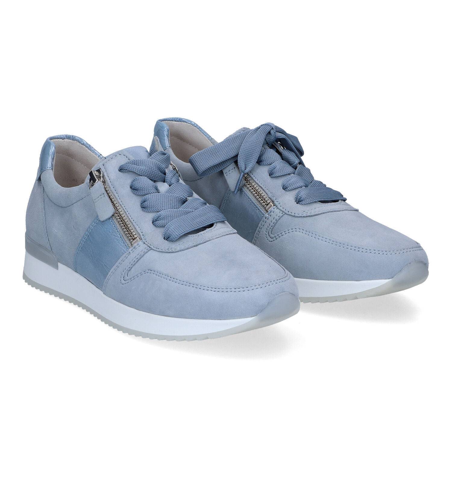 Gabor Best Fitting Blauwe Veterschoenen Dames Sneakers