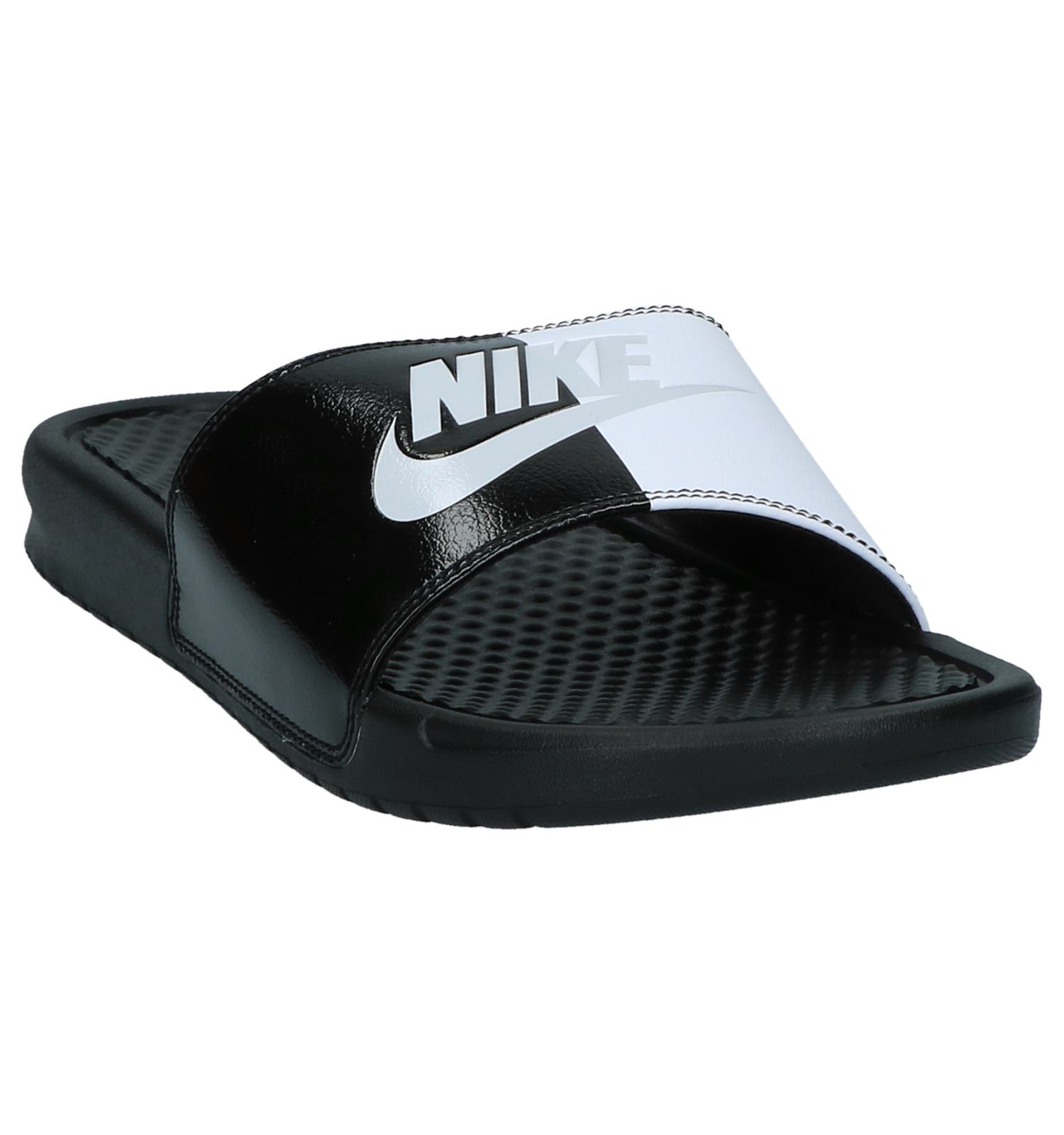 zwarte nike slippers