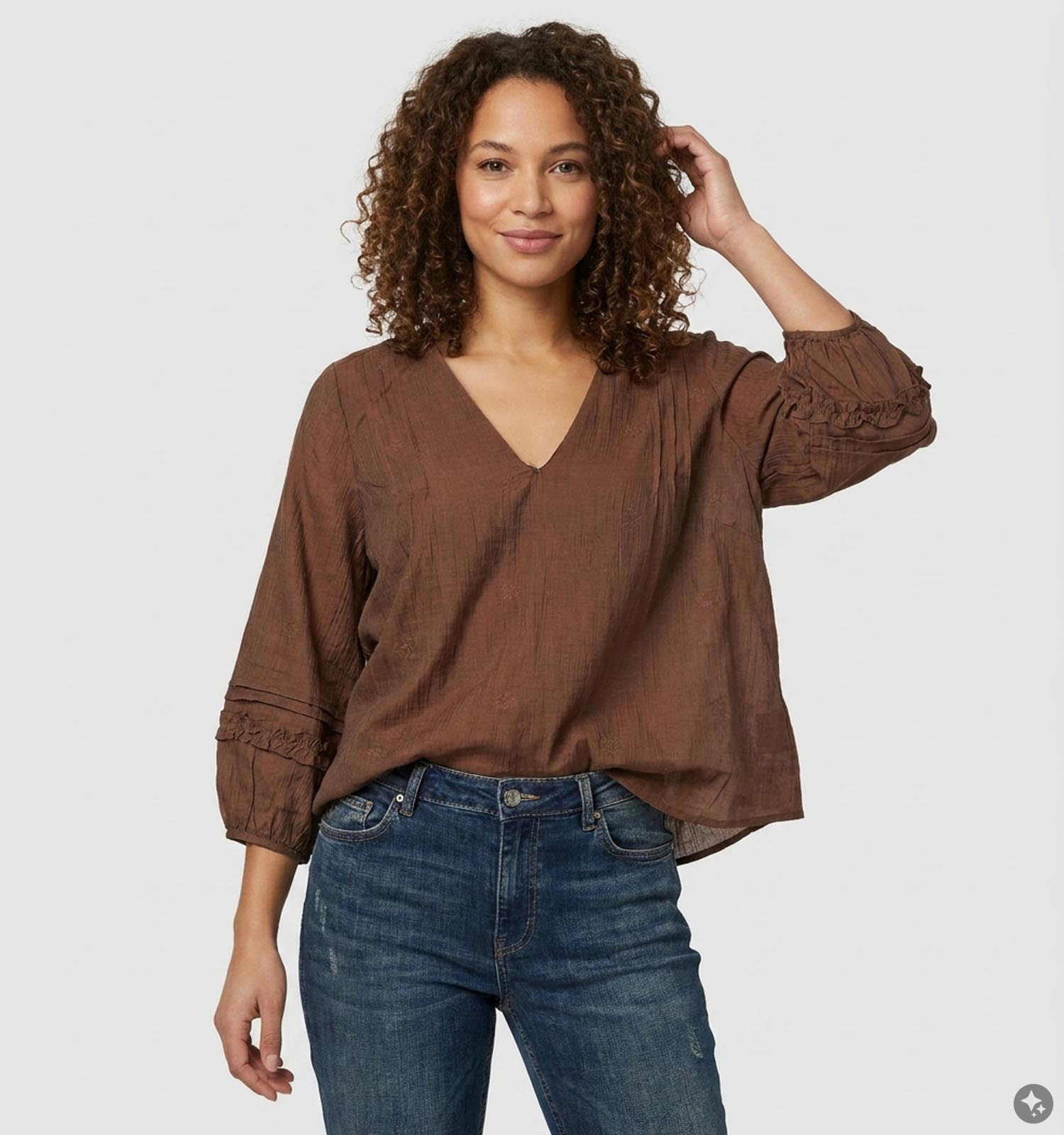 Vero Moda Leslie Blouse en Brun foncé