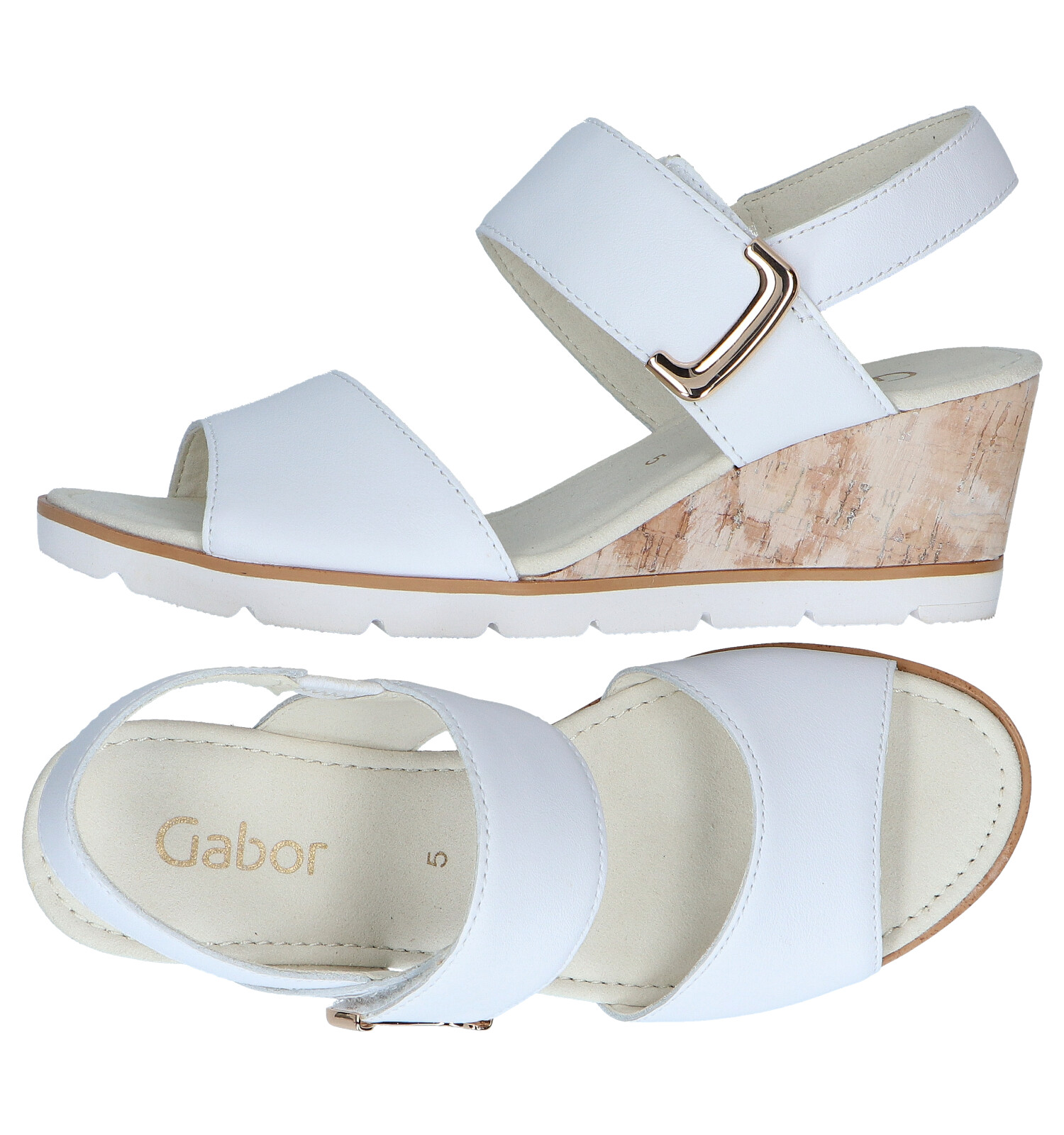 Gabor Witte Sandalen | TORFS.BE | Gratis verzend en retour