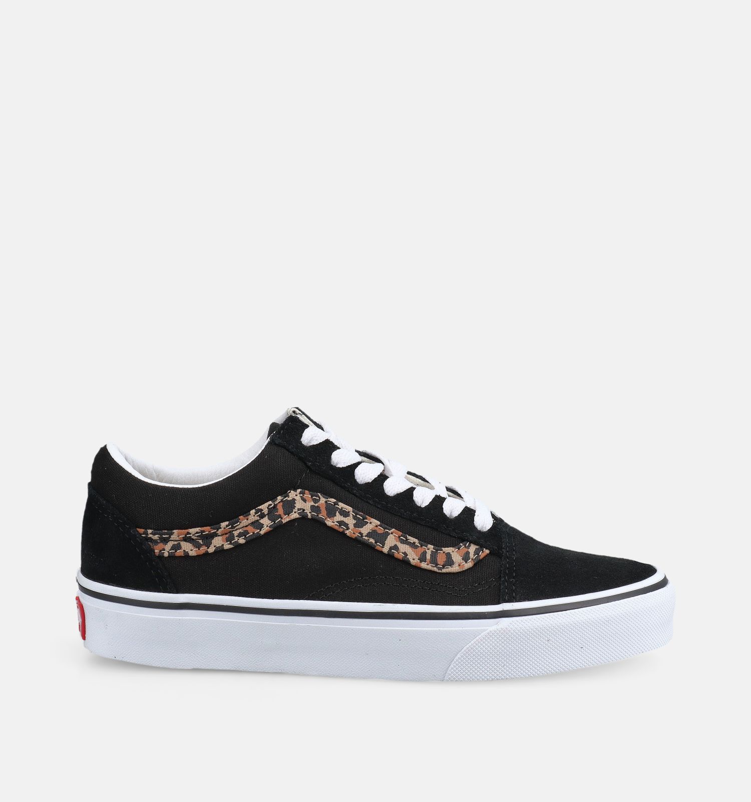 Vans Old Skool Zwarte/Leopard Sneakers