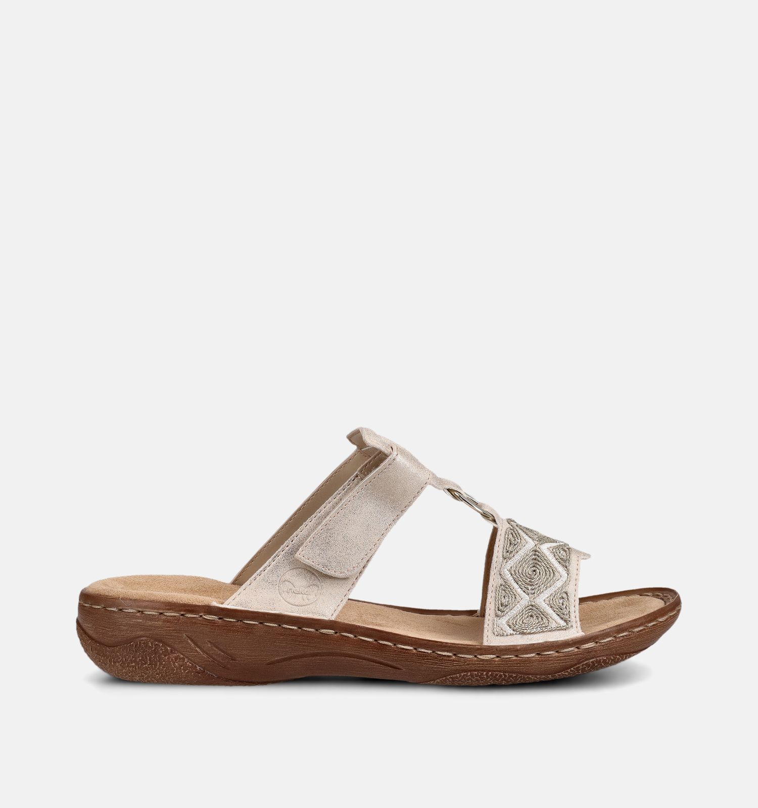 Rieker Nu-pieds plates en Or