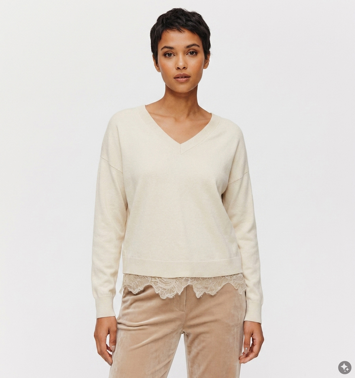 Vila Odine Pull en Beige