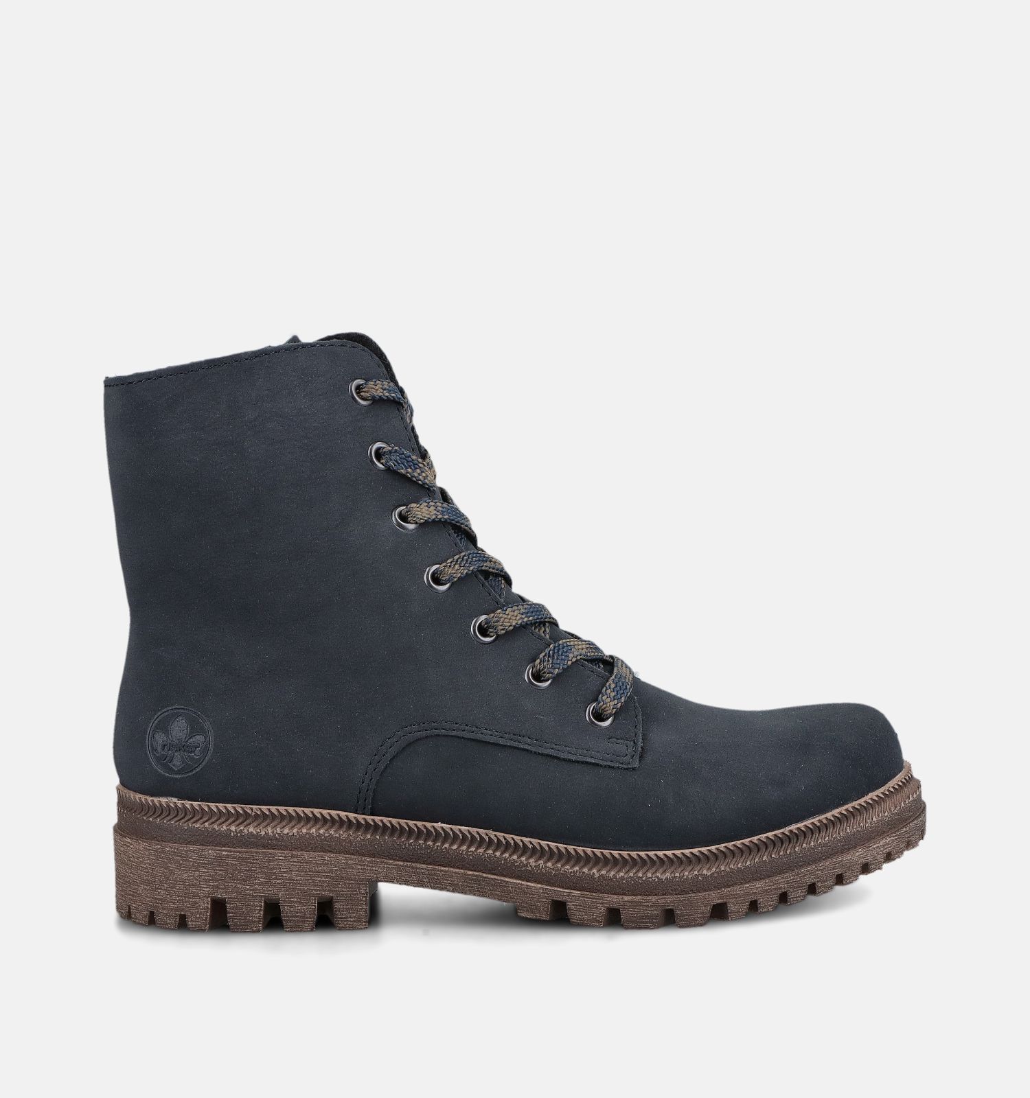 Rieker Boots à lacets en Bleu foncé