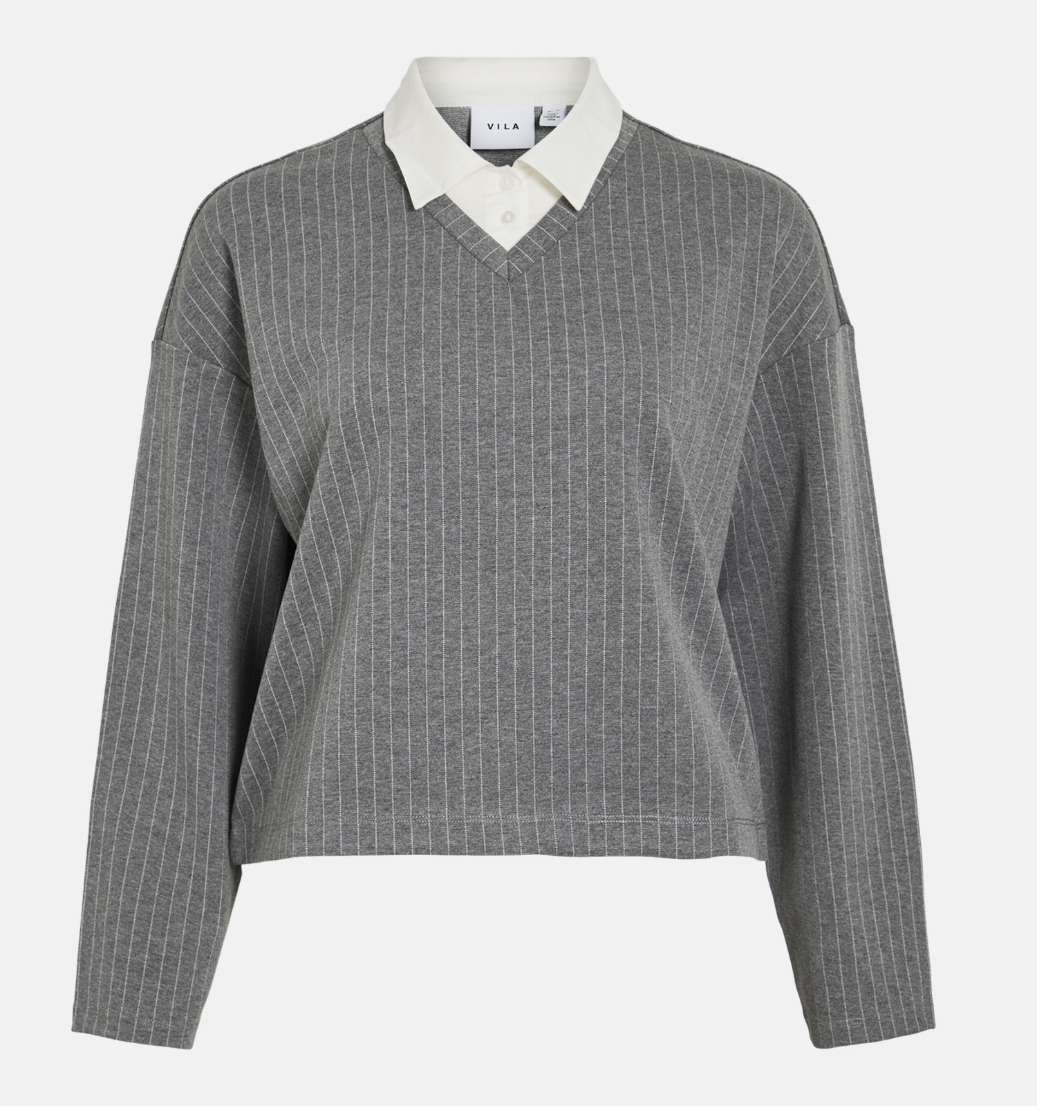 Vila Viarlessa Collar Grijze Pull