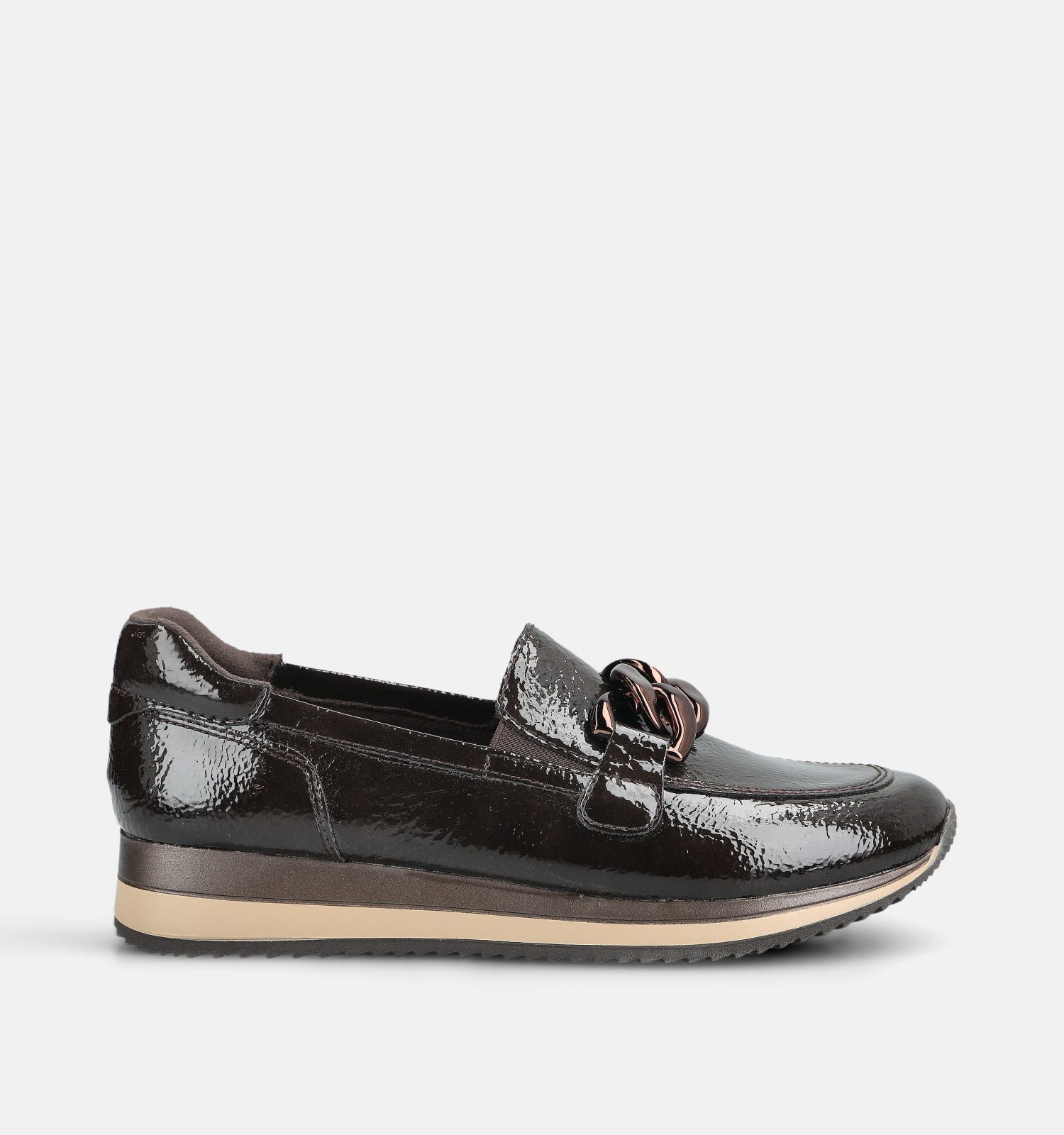 Jana Chaussures plates en Brun foncé
