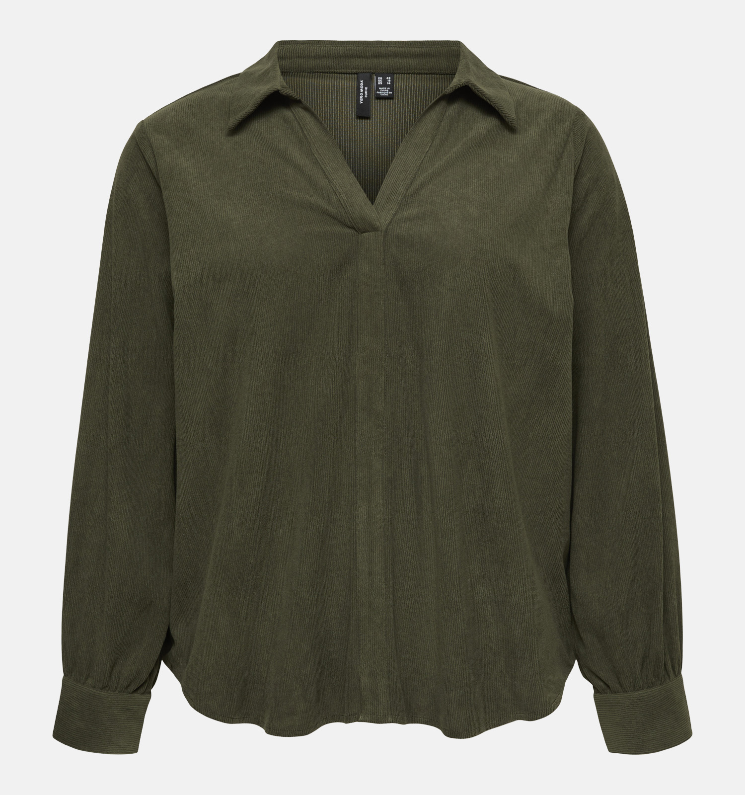 Vero Moda Curve Celly Donkerbruine Blouse
