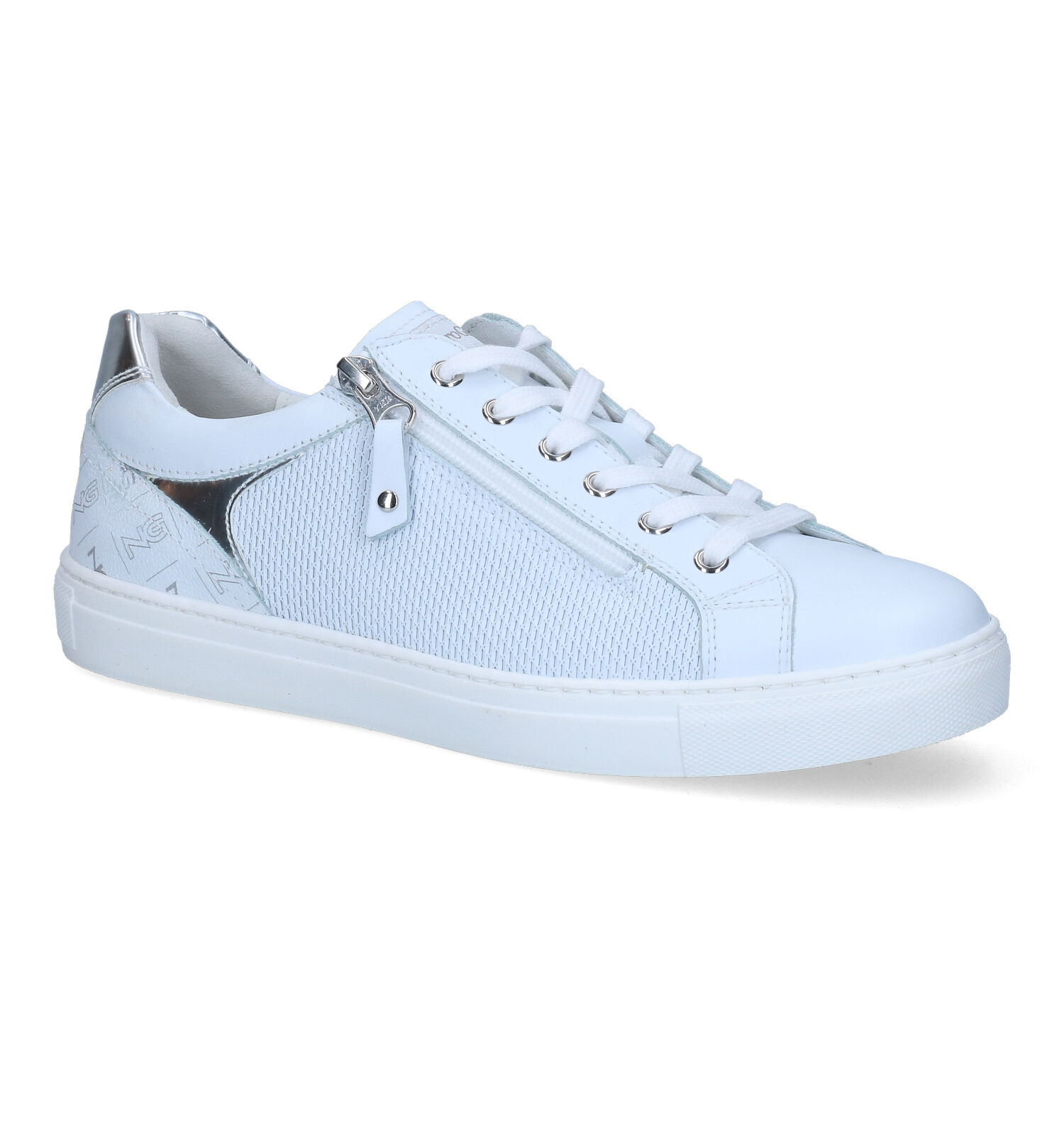 NeroGiardini Witte Veterschoenen Dames Sneakers Online op TORFS.BE