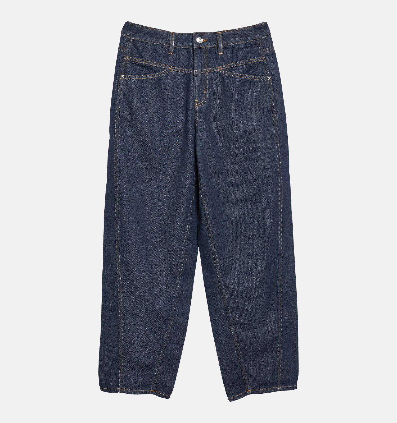 comma Liv Dark Denim Blauwe Barrel Jeans