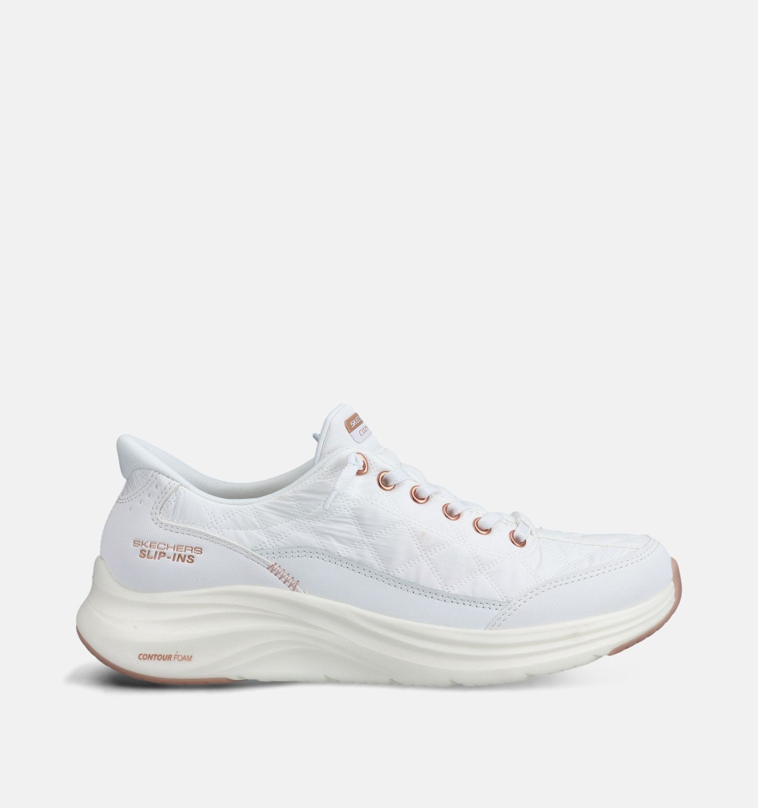 Skechers Contour Foam Golden Hour Witte Slip-on Sneakers