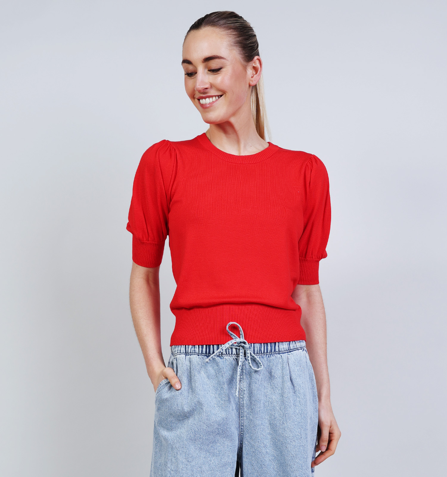 Minus Liva Knit Pull en Rouge