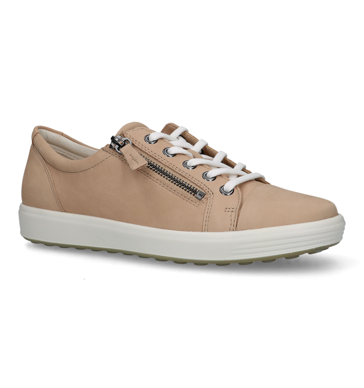 energie Laster Indica ECCO Soft Side Zip Beige Veterschoenen | Dames Lage schoenen