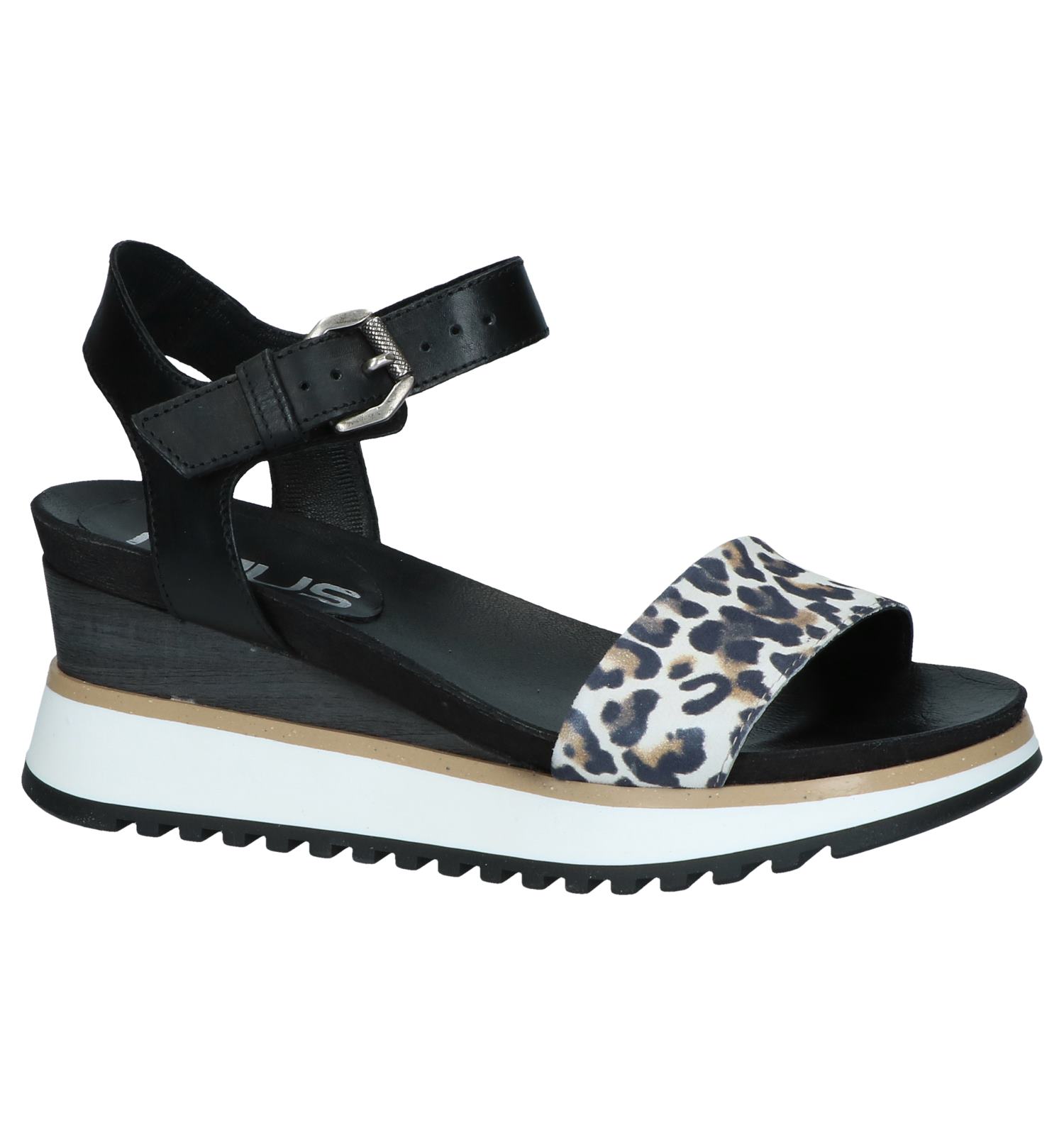 Mjus Sandales compensees en Noir Femmes Sandales en ligne sur TORFS.BE