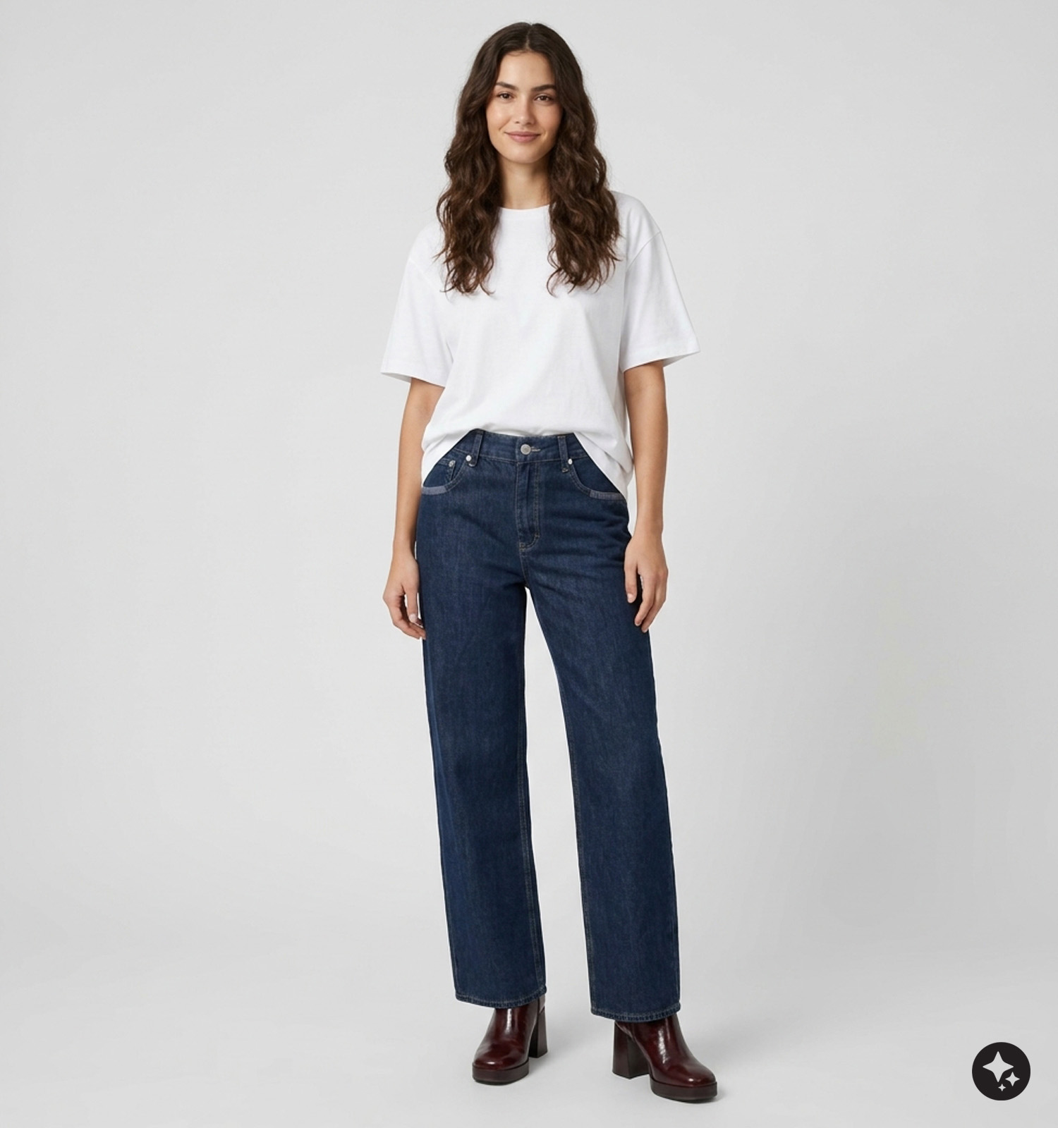 Orfeo Grayson Wide leg jeans en Bleu foncé