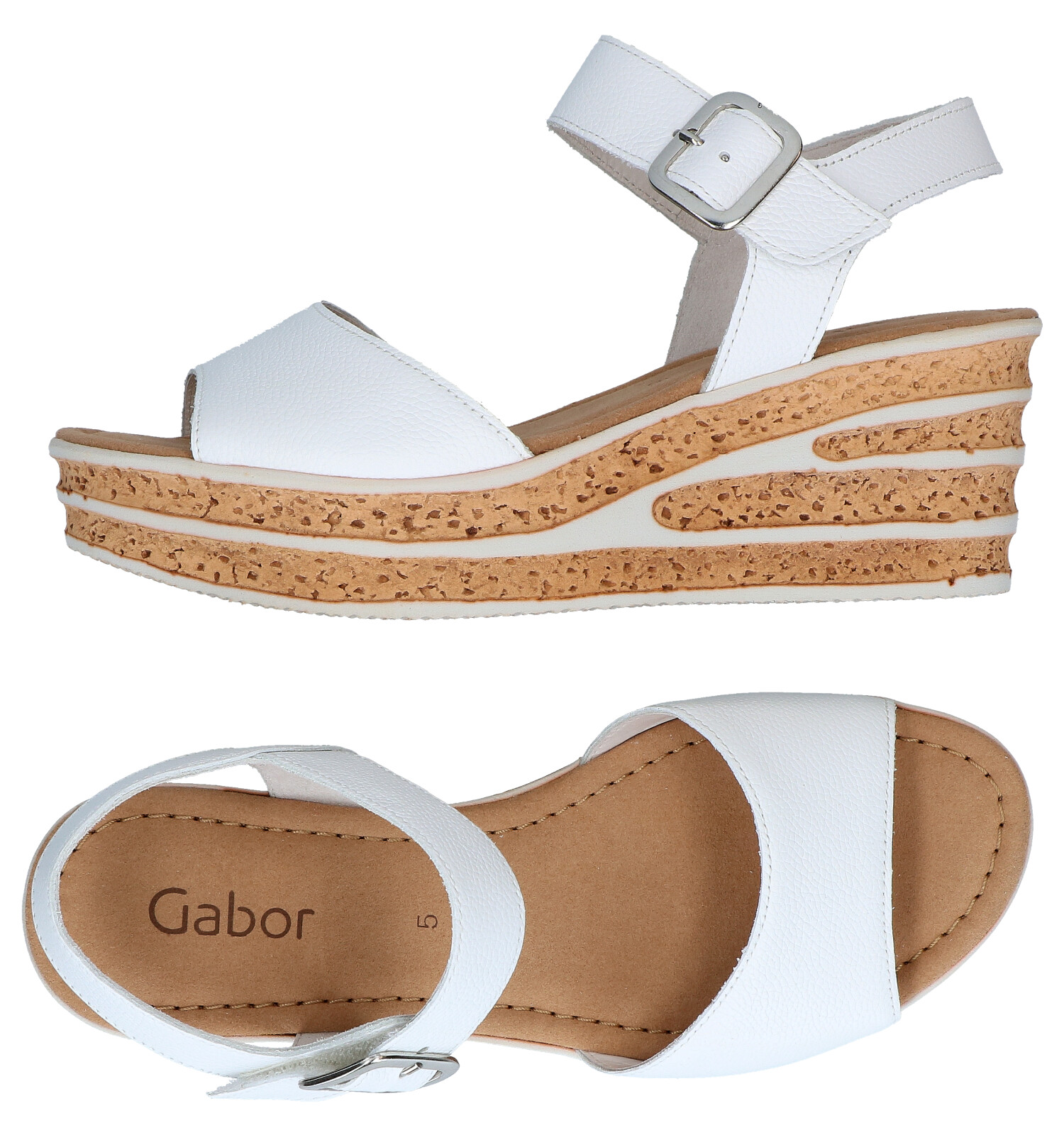Gabor Witte Sandalen | TORFS.BE | Gratis verzend en retour