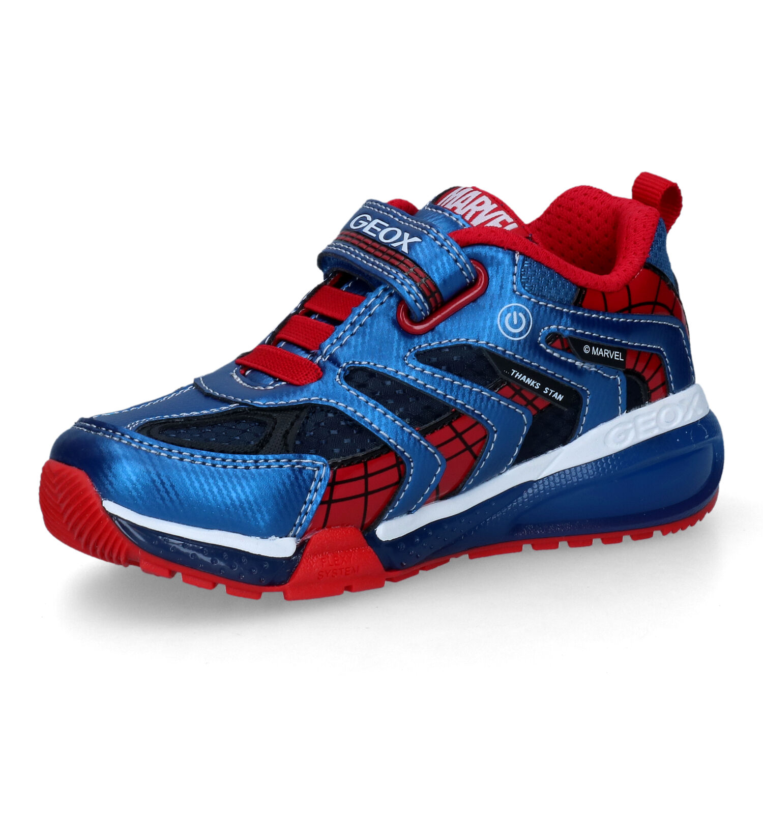 Vreemdeling kort Voorbijgaand Geox Spider-Man Blauwe Sneakers Kinderschoenen | TORFS.BE