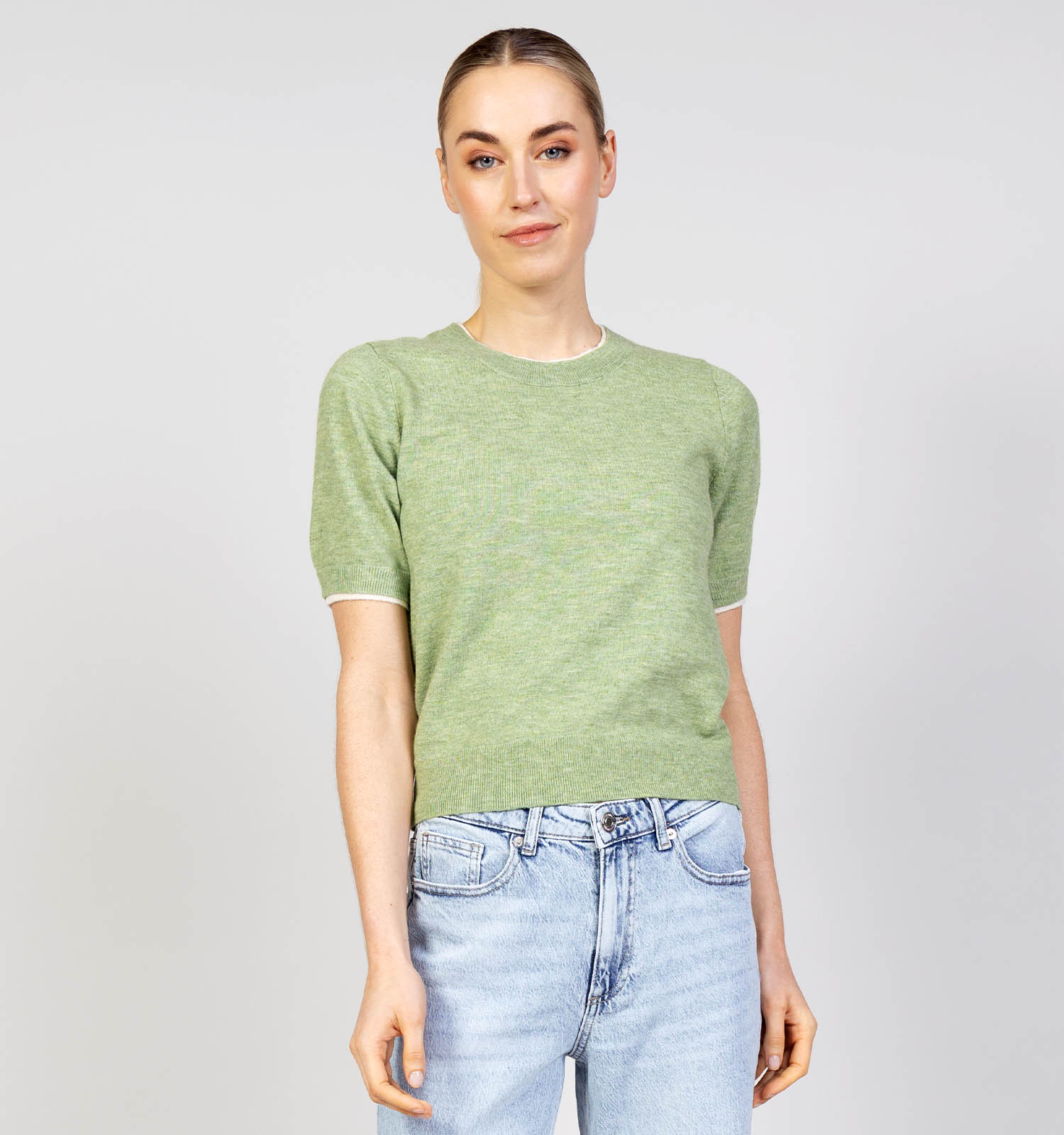 Vero Moda Wonderful Groen Truitje met Korte Mouwen