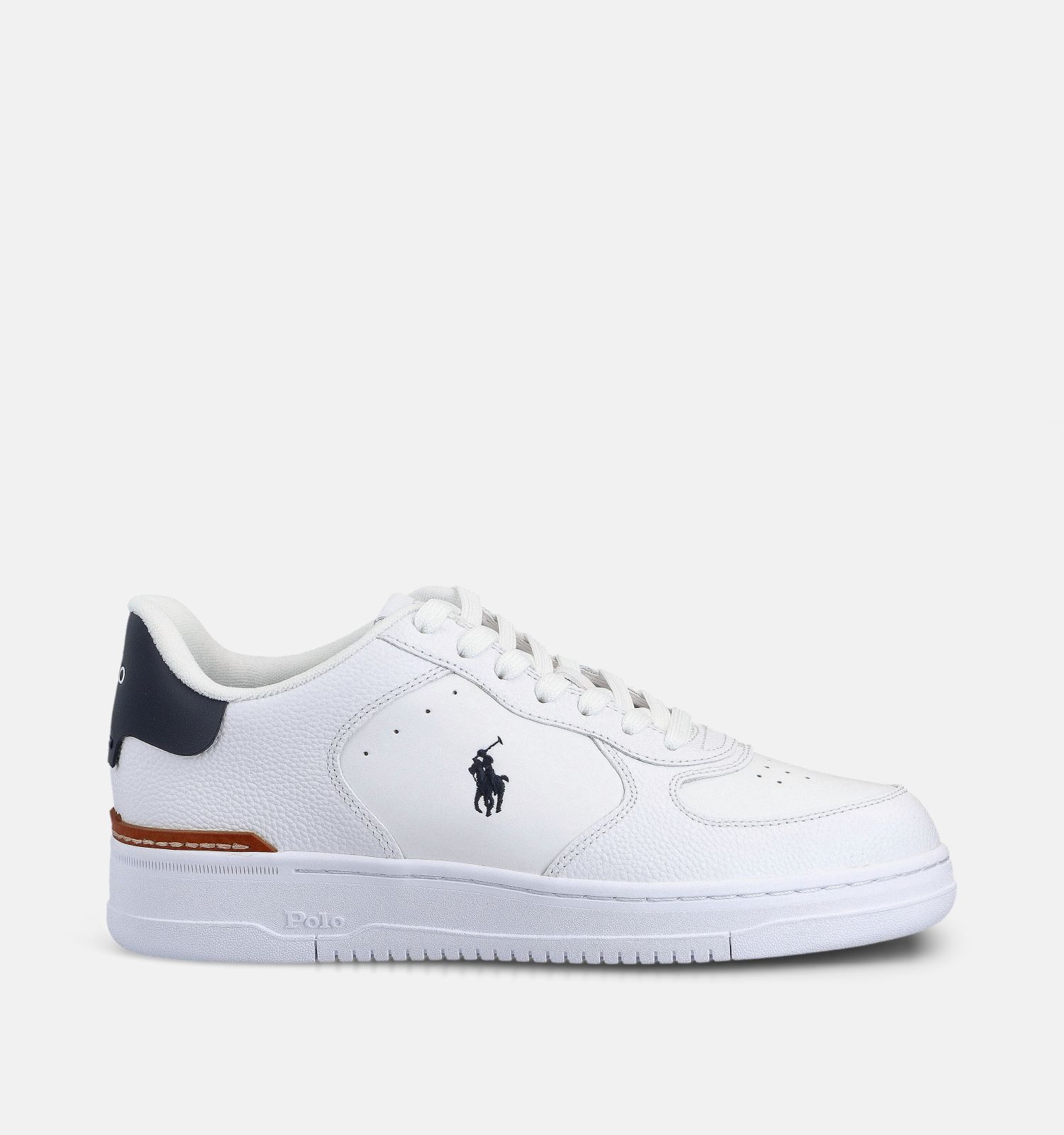 Polo Ralph Lauren Mastercourt Chaussures plates en Blanc/Bleu foncé