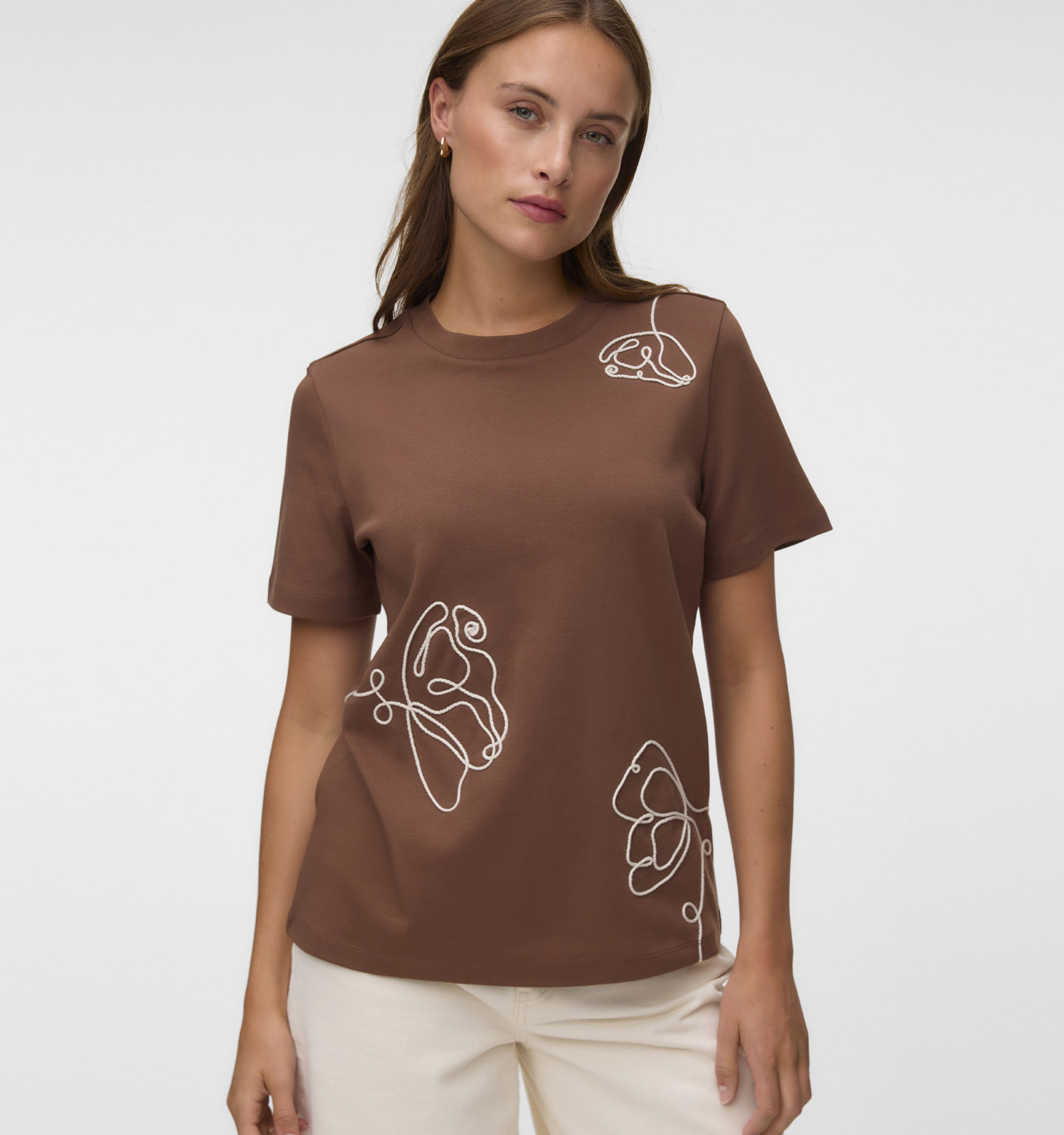 Vero Moda Irene Bruine T-shirt
