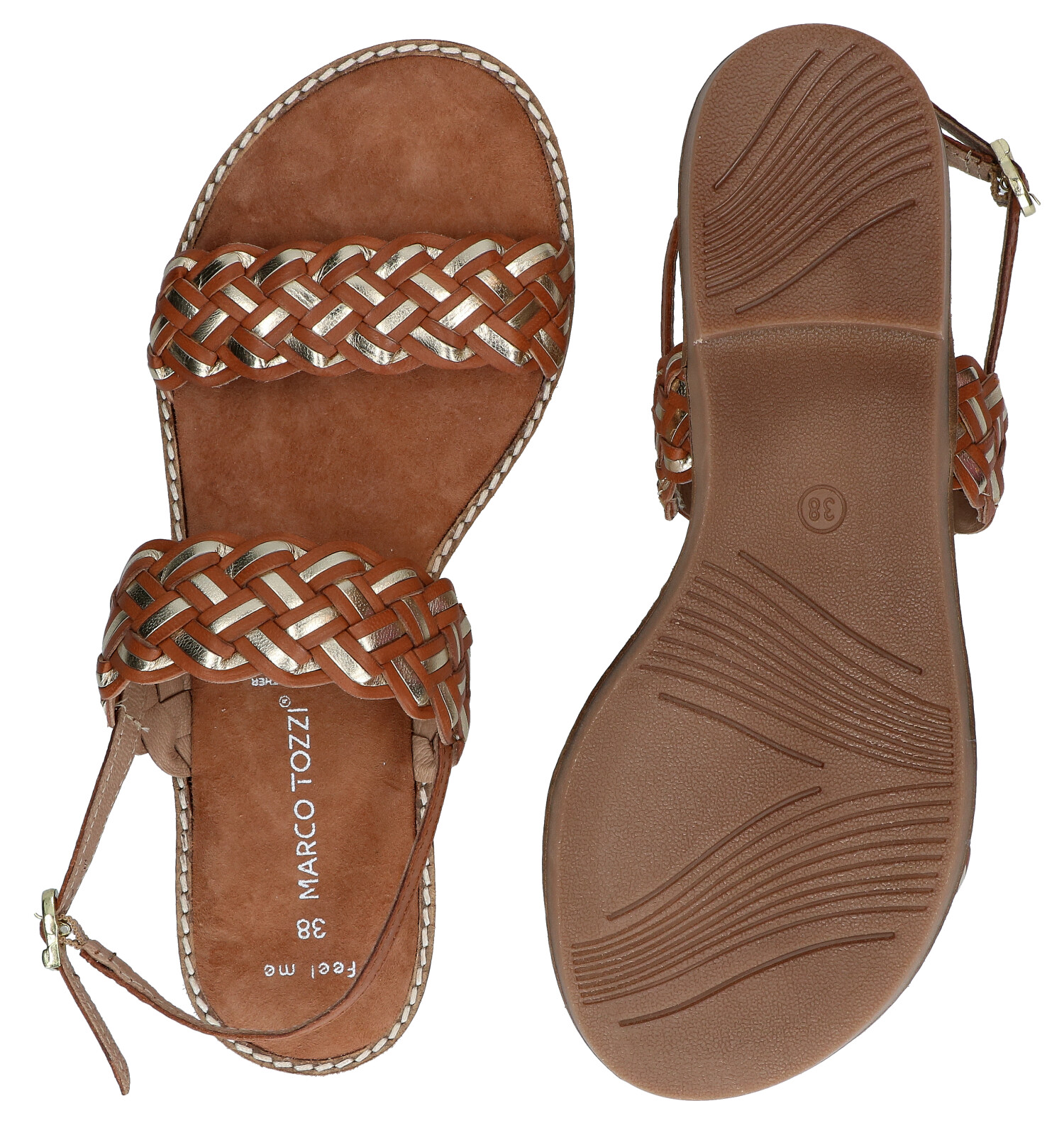Marco Tozzi Cognac Sandalen | TORFS.BE | Gratis verzend en retour