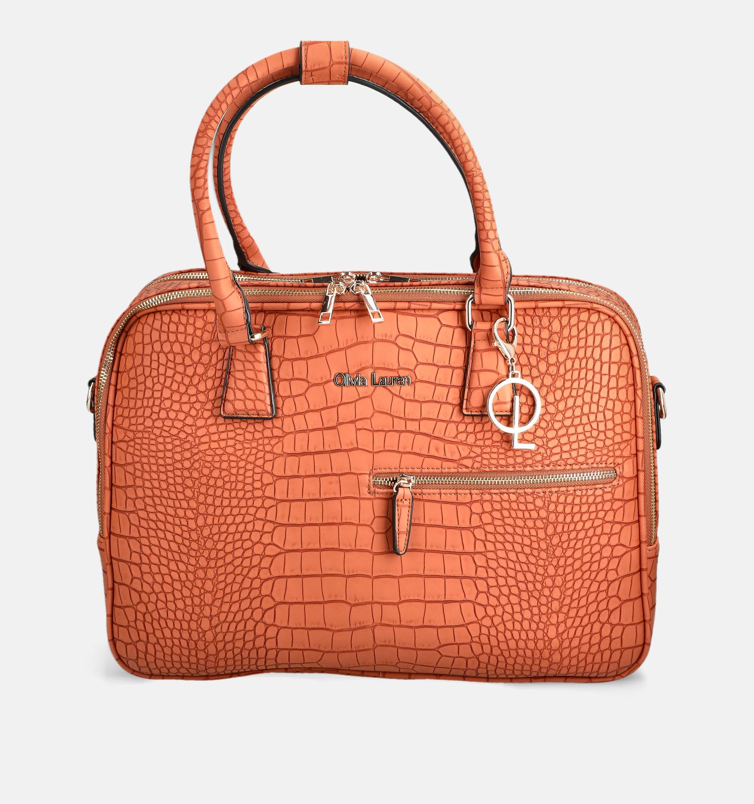 Olivia Lauren Amadeo Cognac Laptoptas