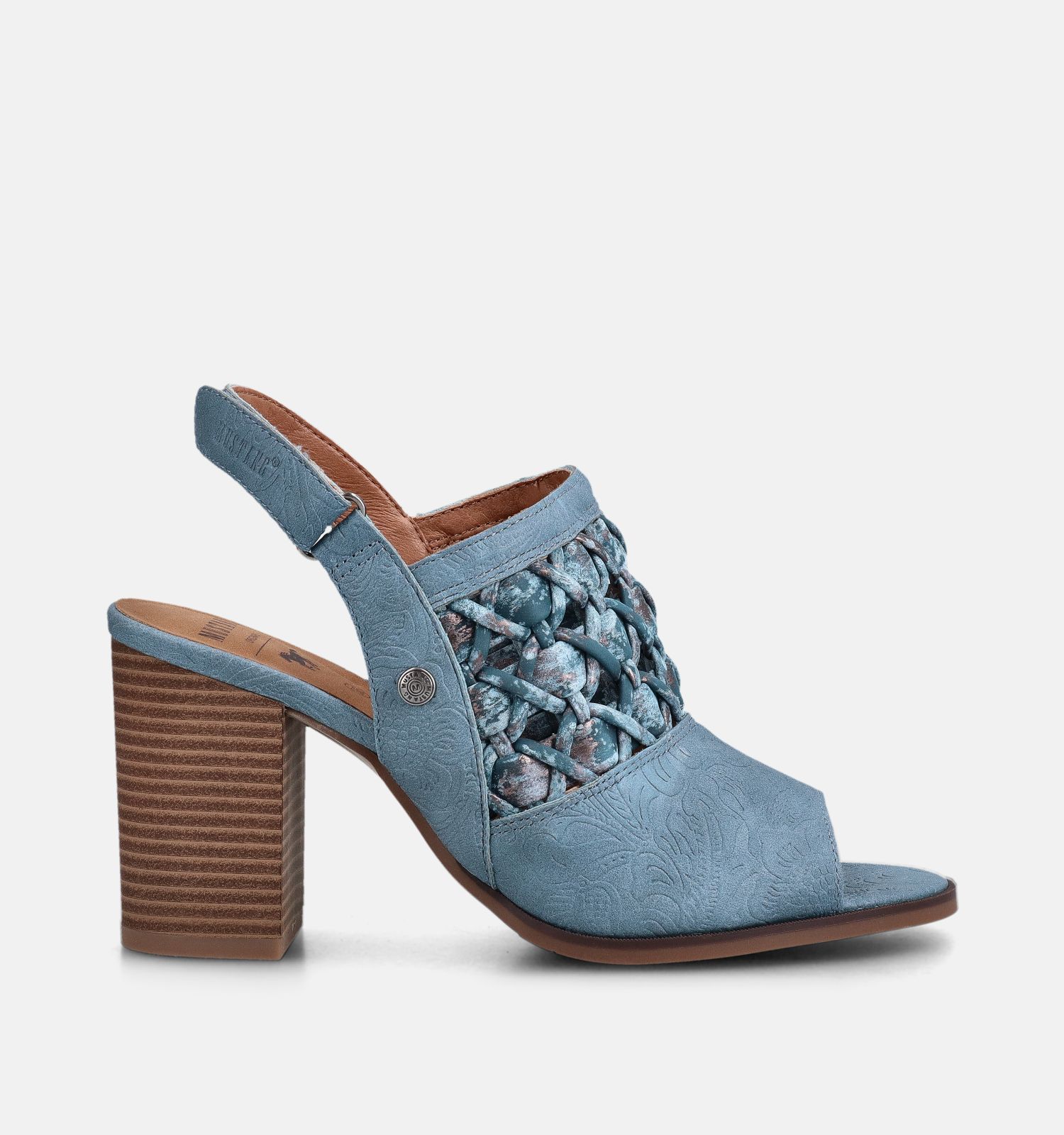 Mustang Blauwe Sandalen met hak