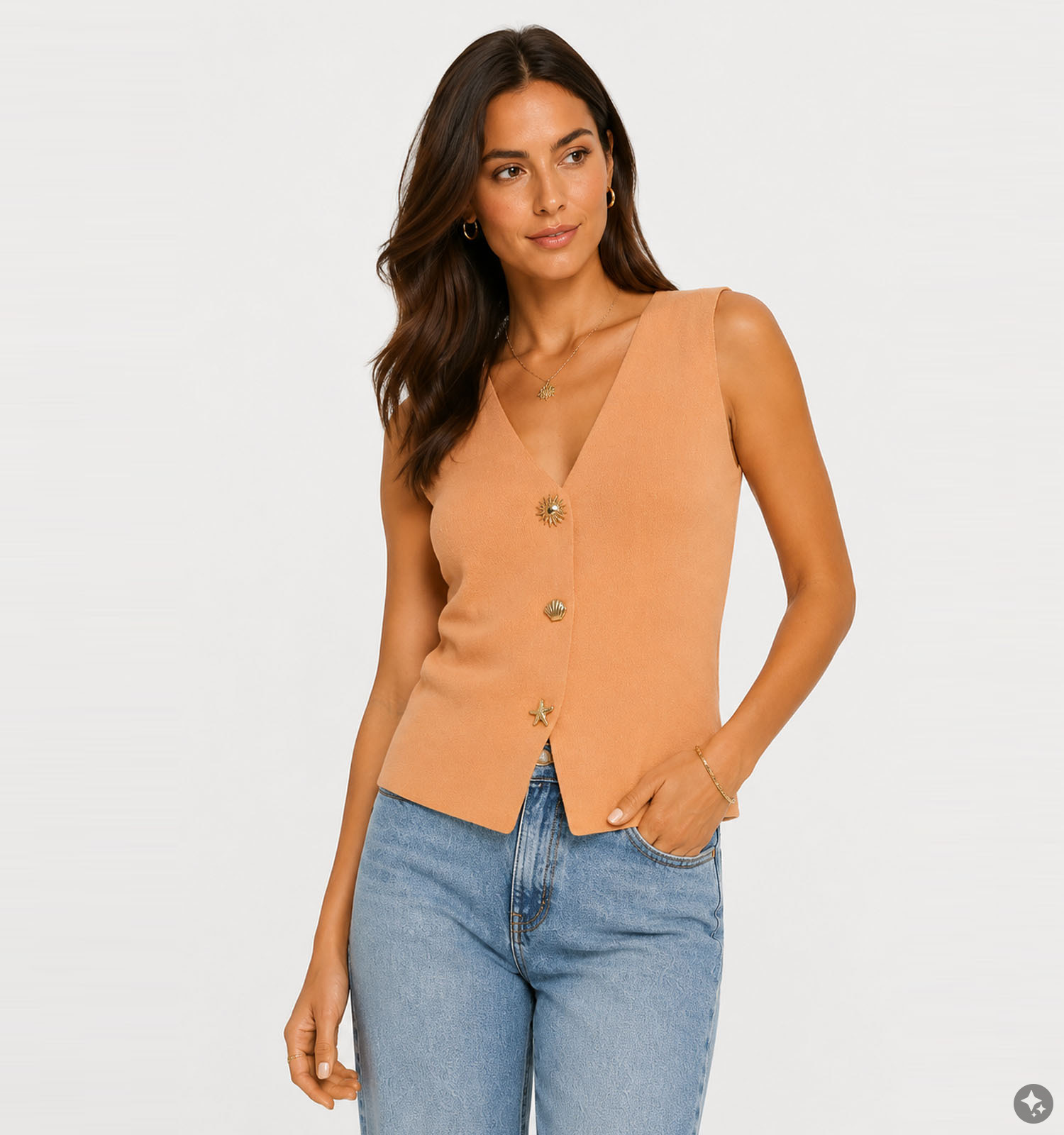 Vero Moda Kylie Oranje Gilet