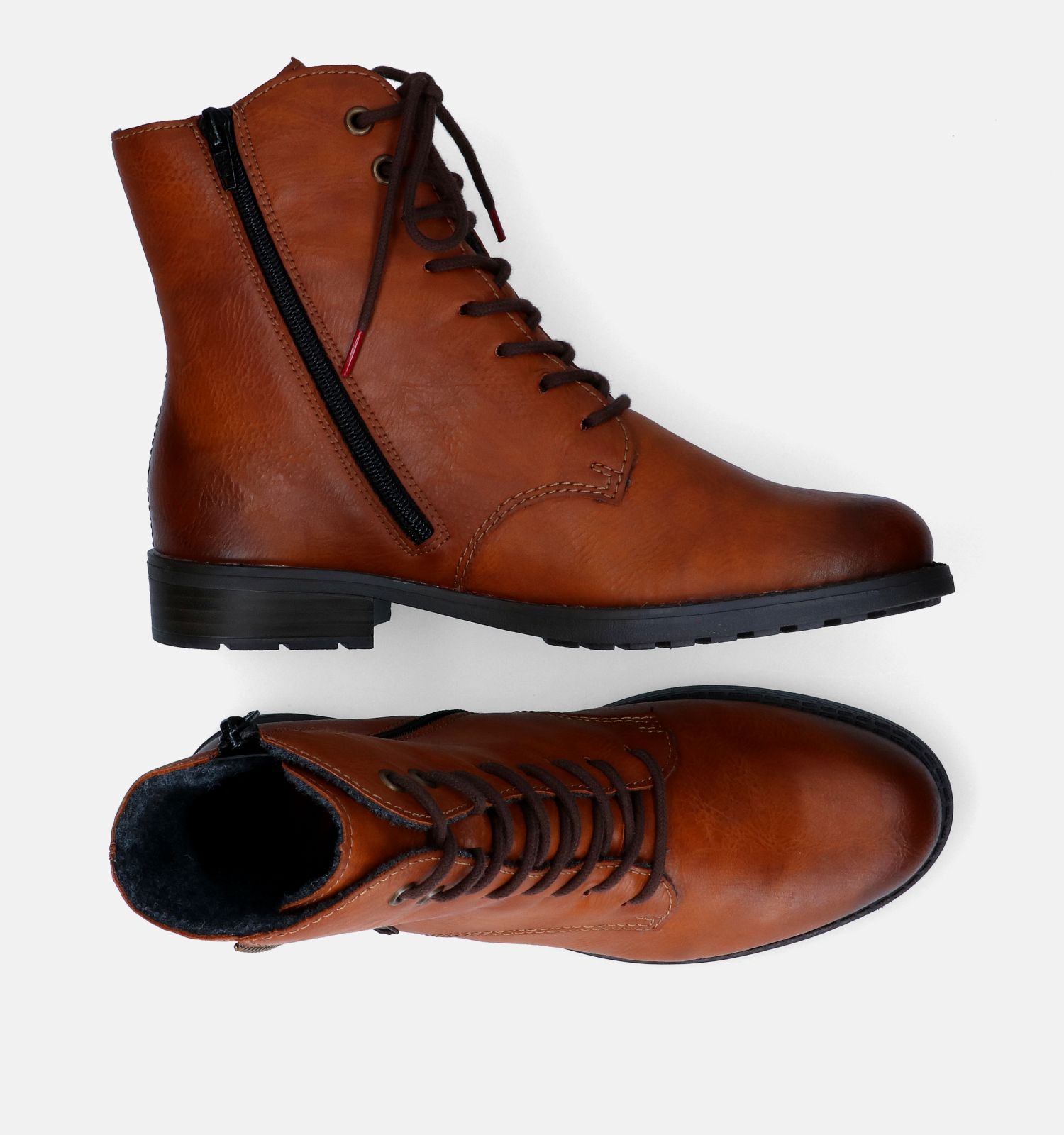 Rieker Cognac Veterboots | TORFS.BE | Gratis verzend en retour