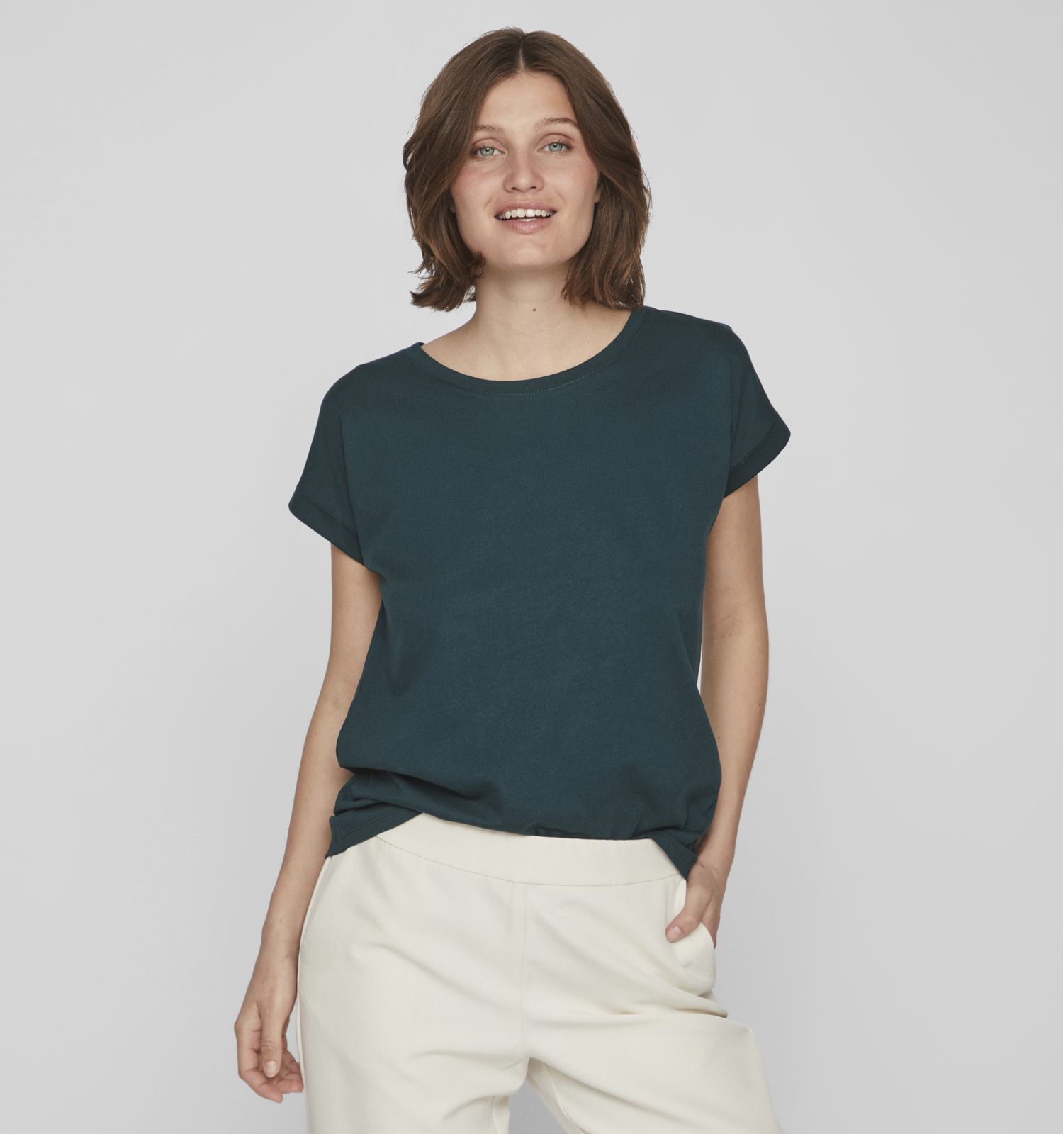 Vila Dreamers Groen T shirt Dames T shirts Online op TORFS.BE