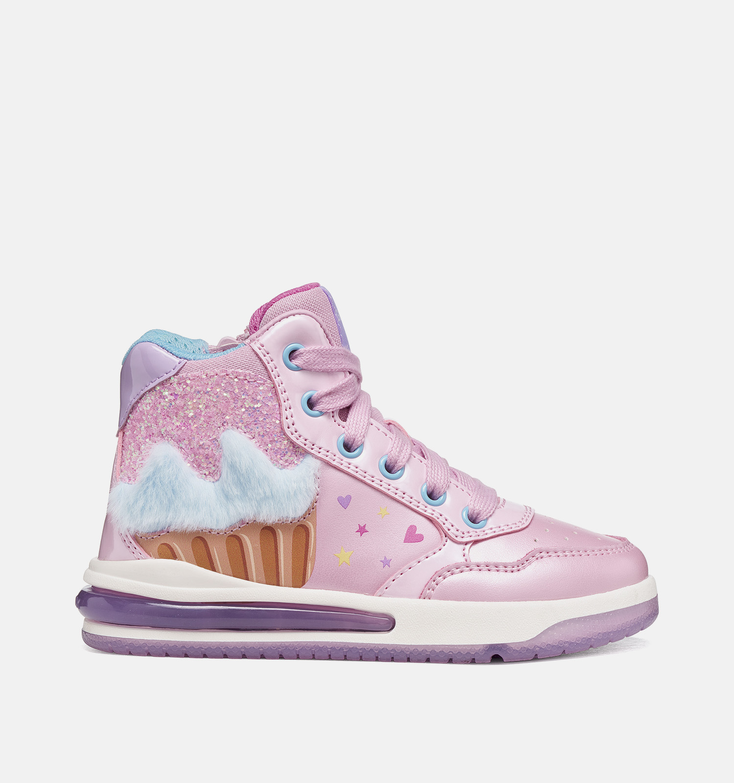 Geox Sketlite Roze Boots met Veter en Rits