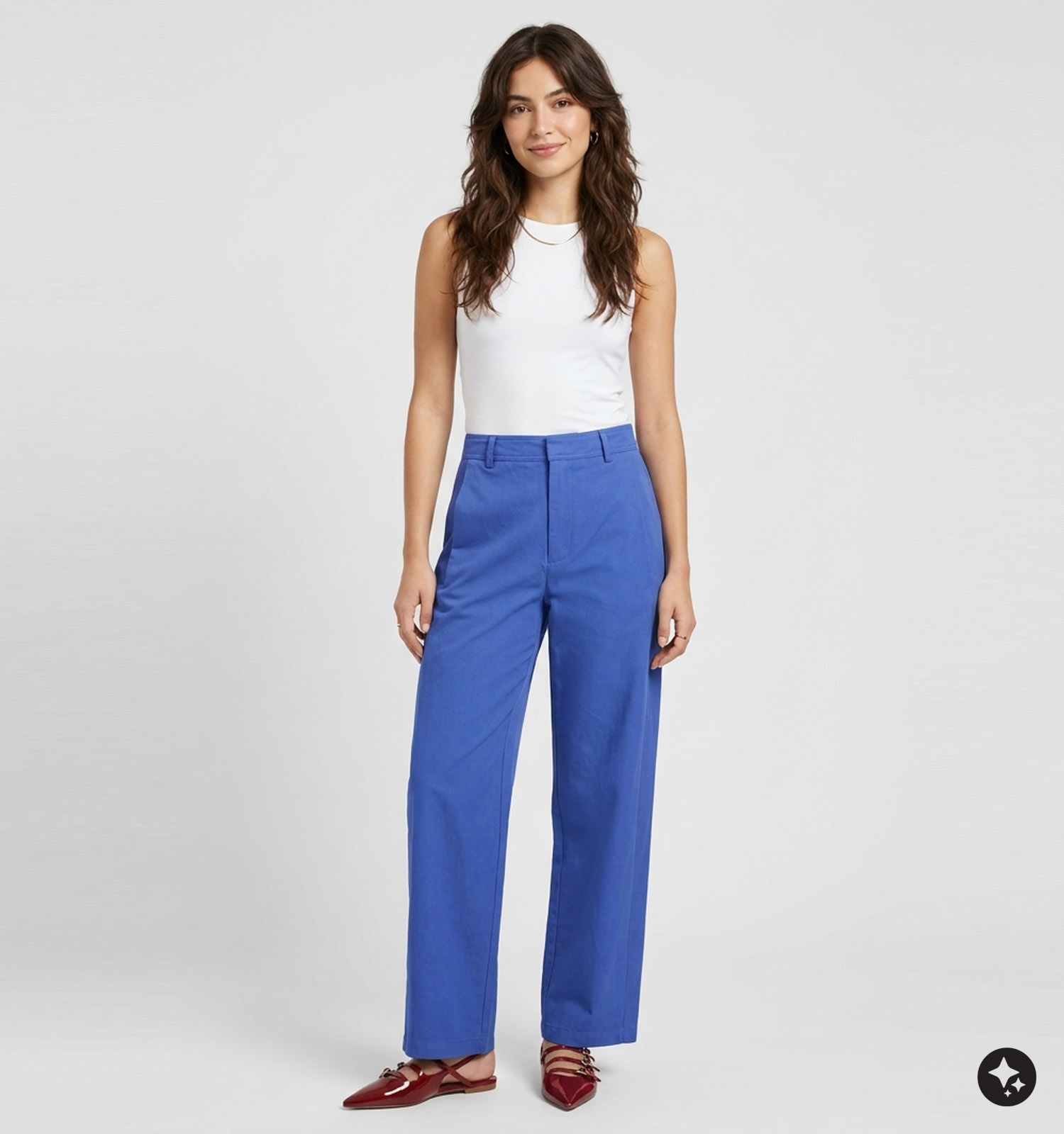 Adoré Pia Blauwe Geklede Broek