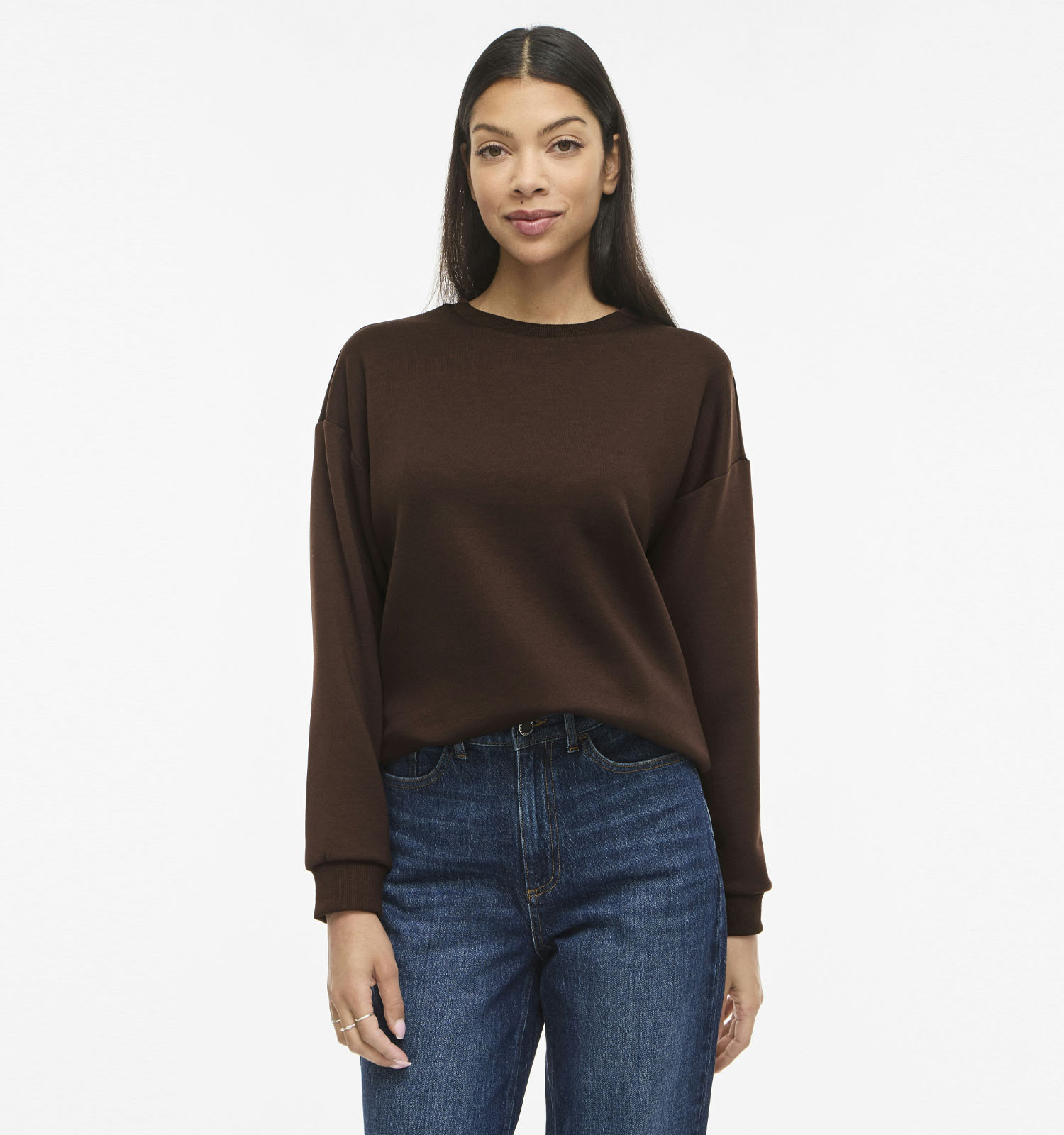 Vila Sandy Donkerbruine Sweater