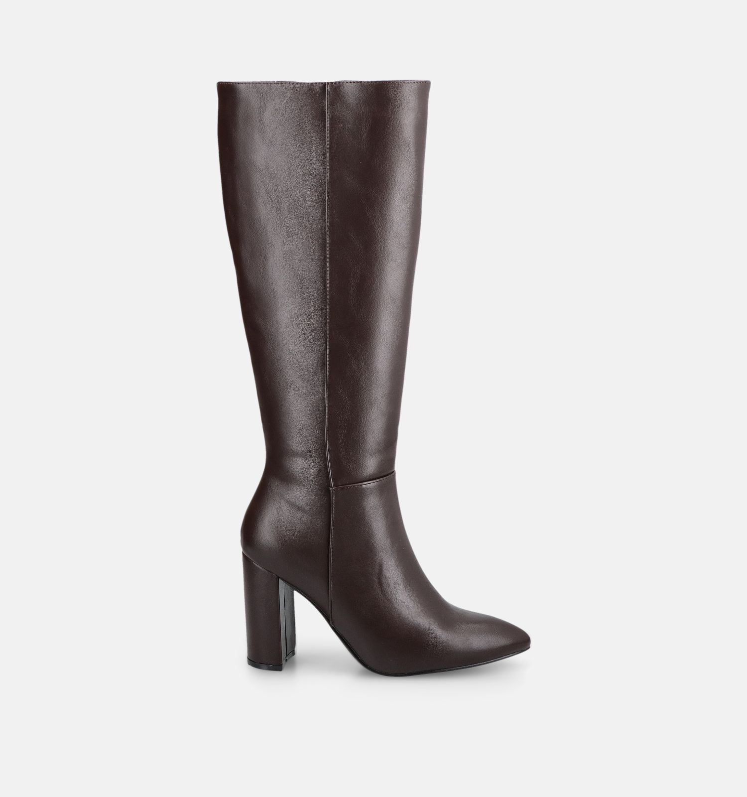 Poelman Bottes hautes à talons en Brun foncé