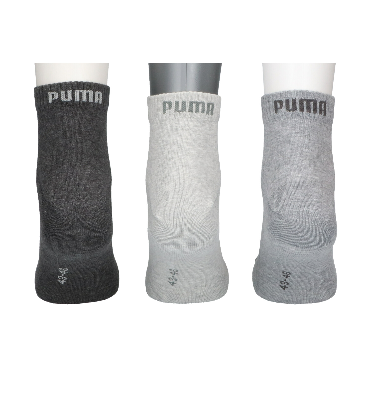 Puma Chaussettes en Gris - 3 Paires, Hommes,Femmes,Filles,Garçons  Chaussettes