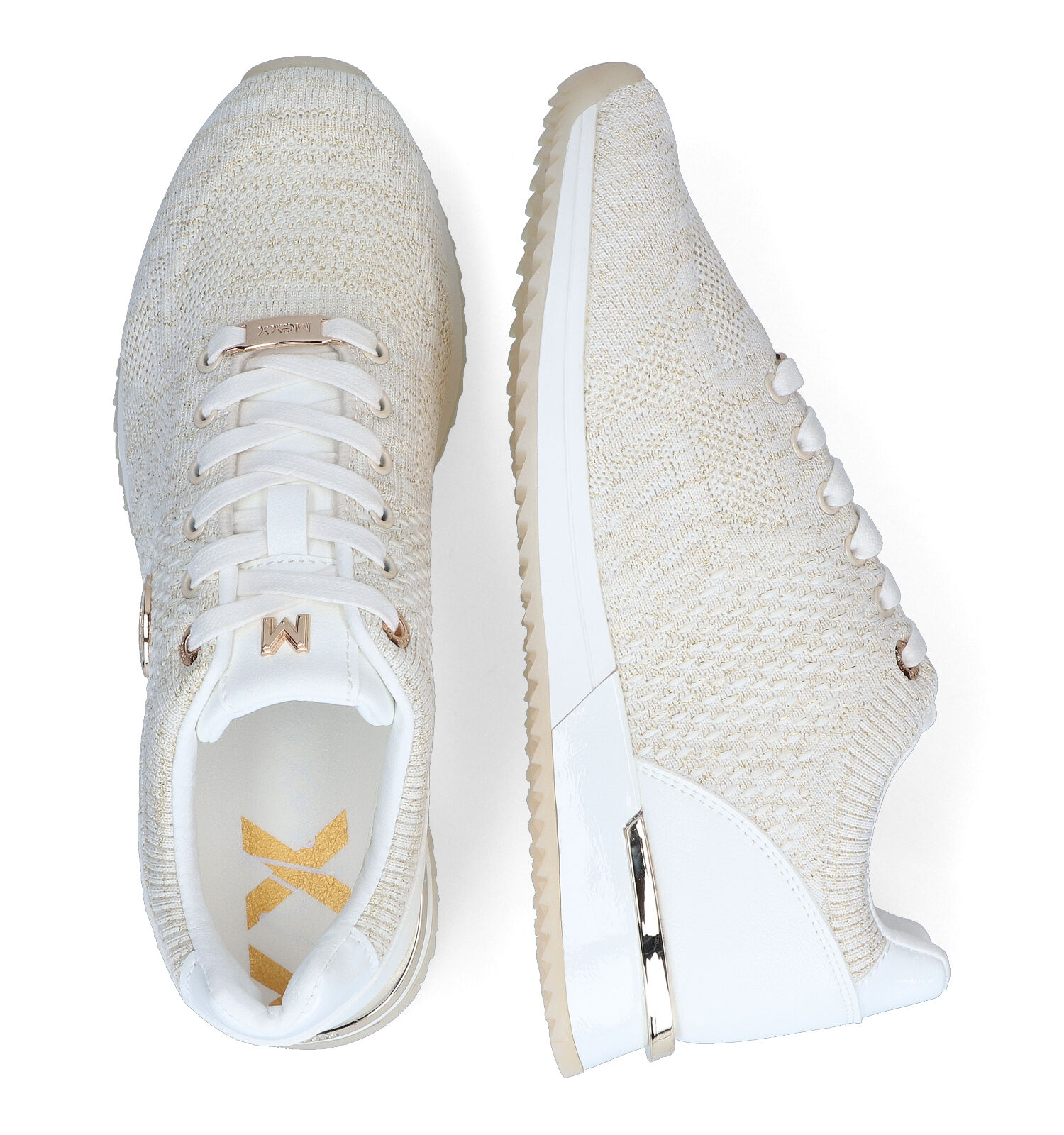 gewicht Shilling Vooroordeel Mexx Gitte Glitter Witte Sneakers | Dames Sneakers