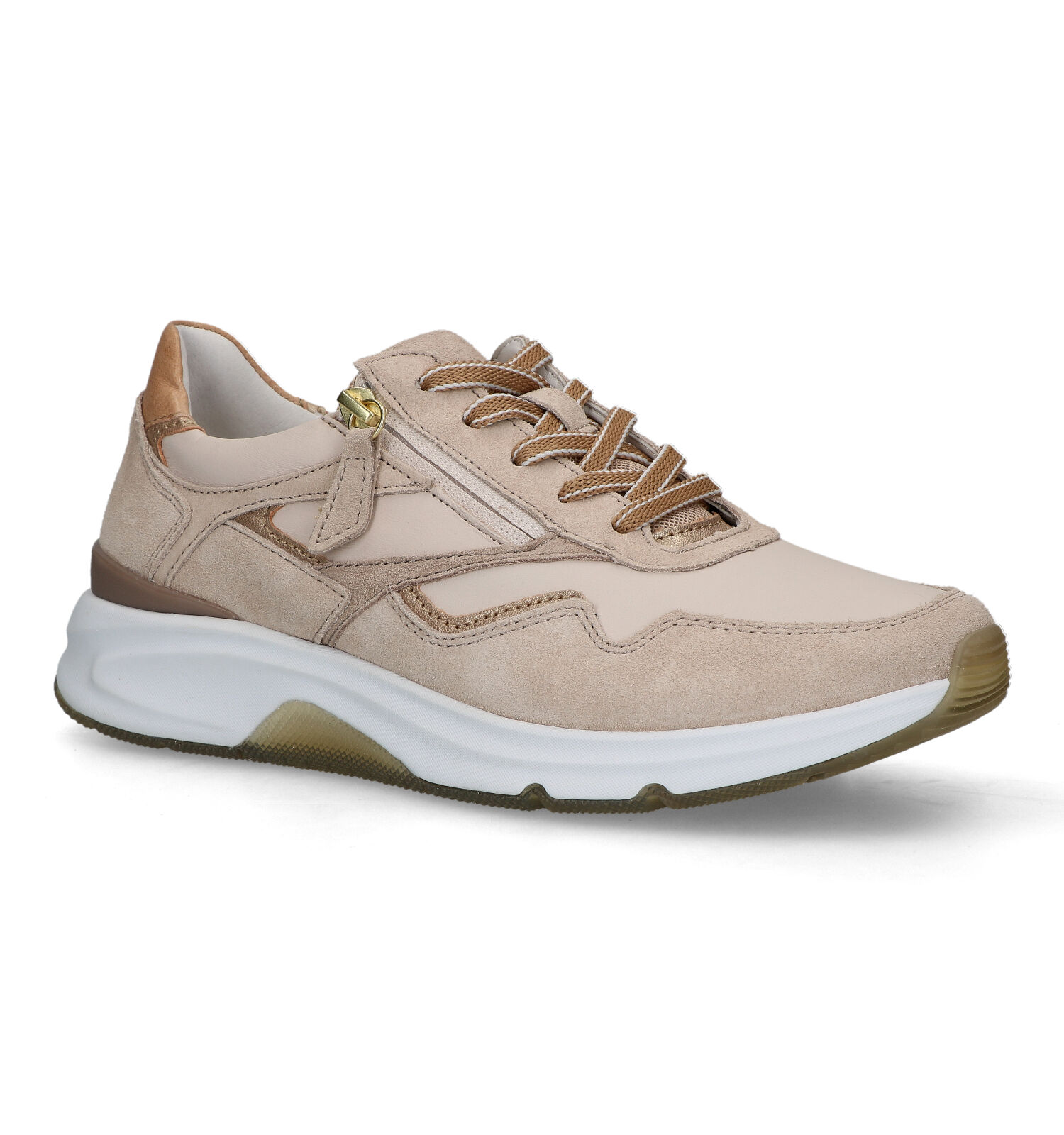 Huichelaar meesteres Absoluut Gabor Rollingsoft Beige Sneakers | Dames Sneakers