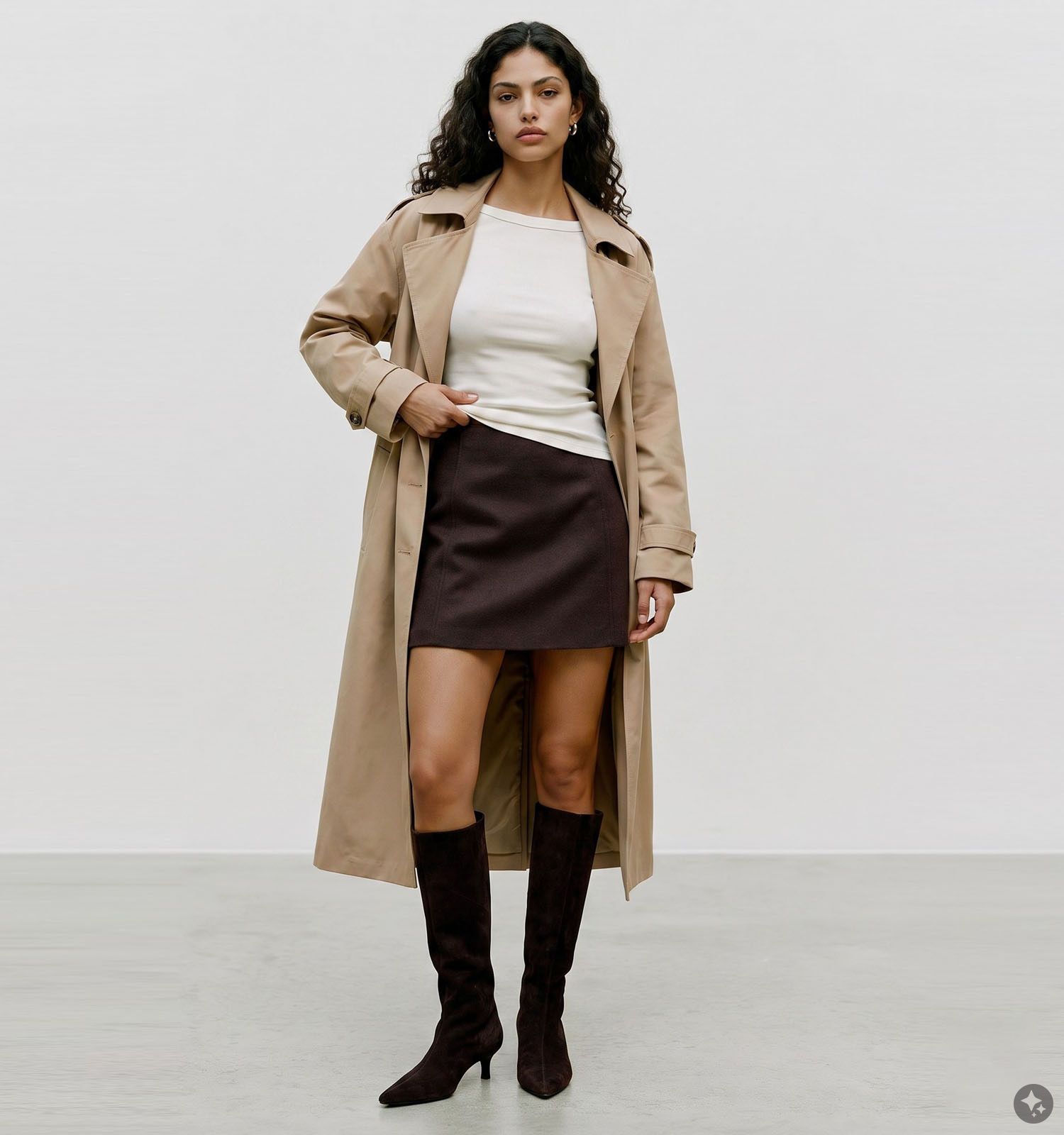 Vero Moda Fortune Allison Donkerbruine Korte Rok