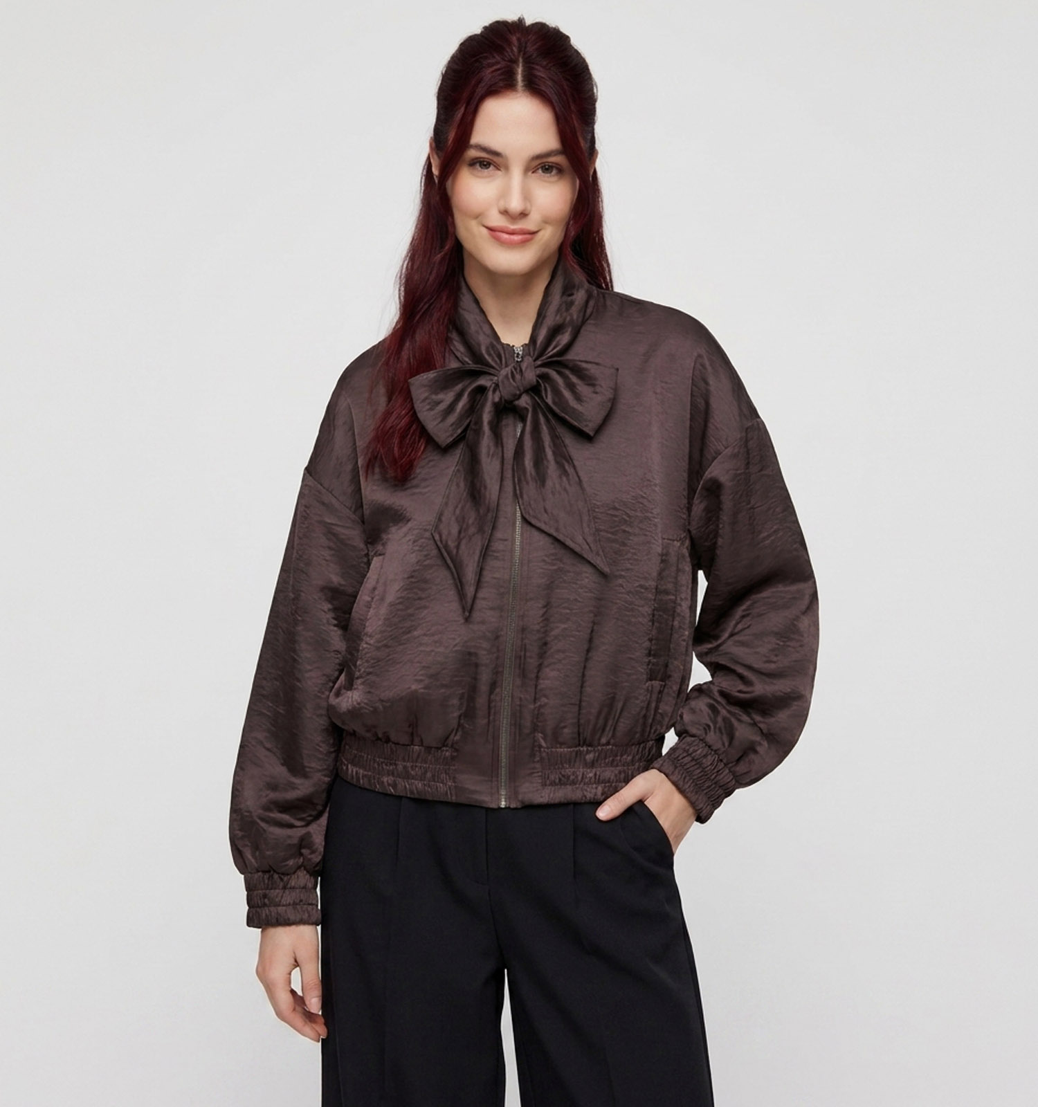 Vero Moda Penny Manteau court en Brun foncé