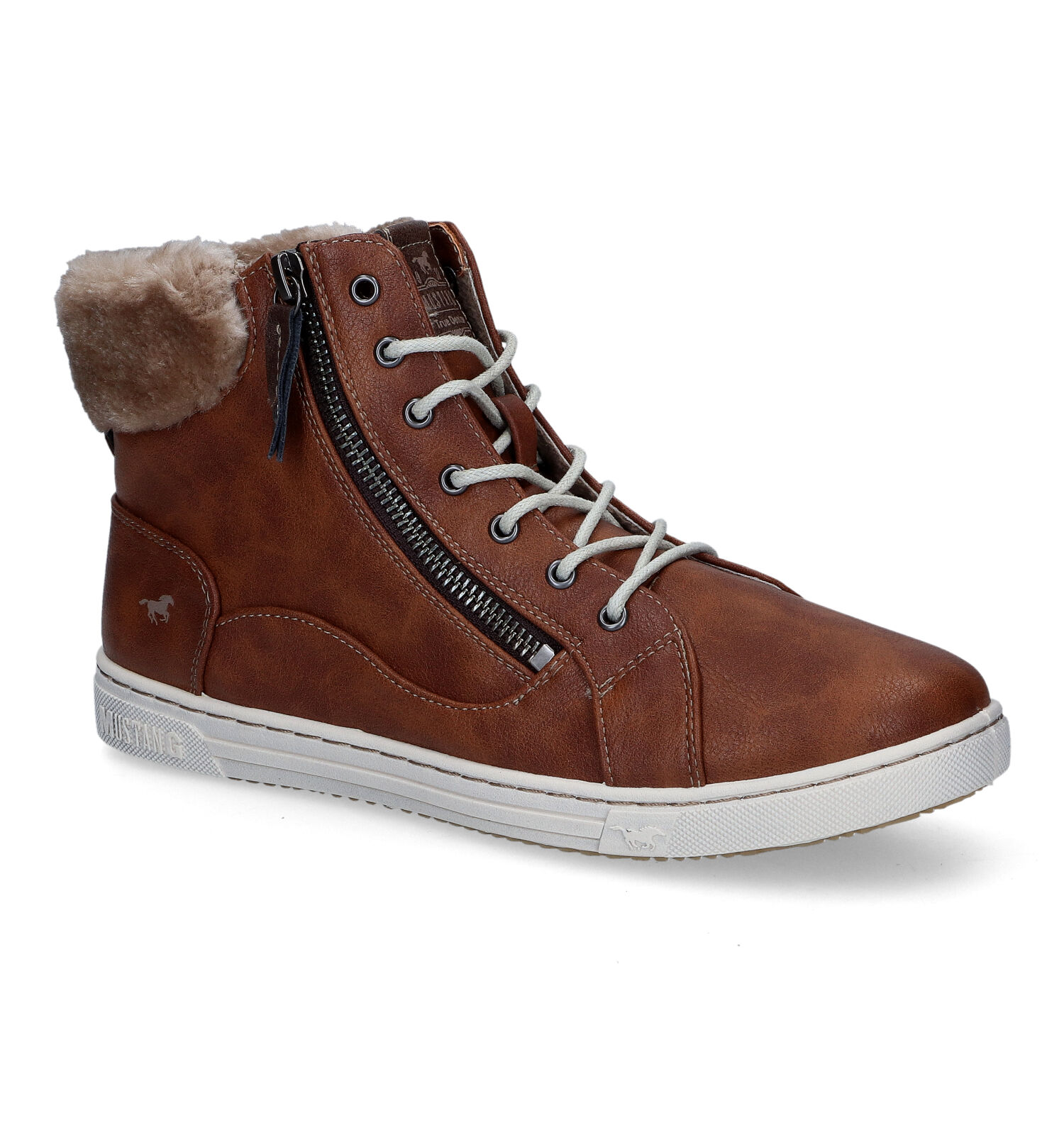 Mustang Cognac Bottines Dames Sneakers Online op TORFS.BE