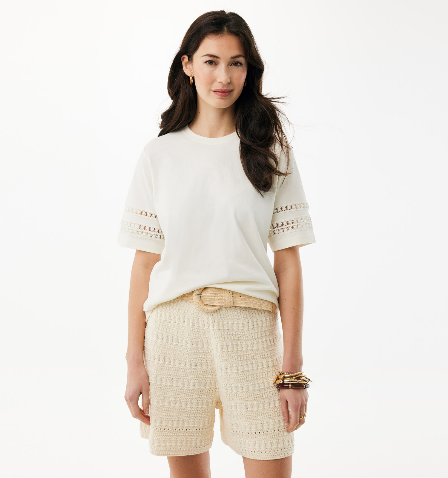 Mexx Embroidery Detail T-shirt en Blanc